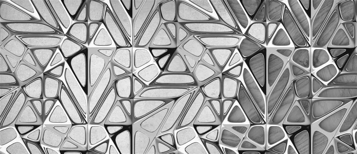 Fotobehang grijs metaal abstract