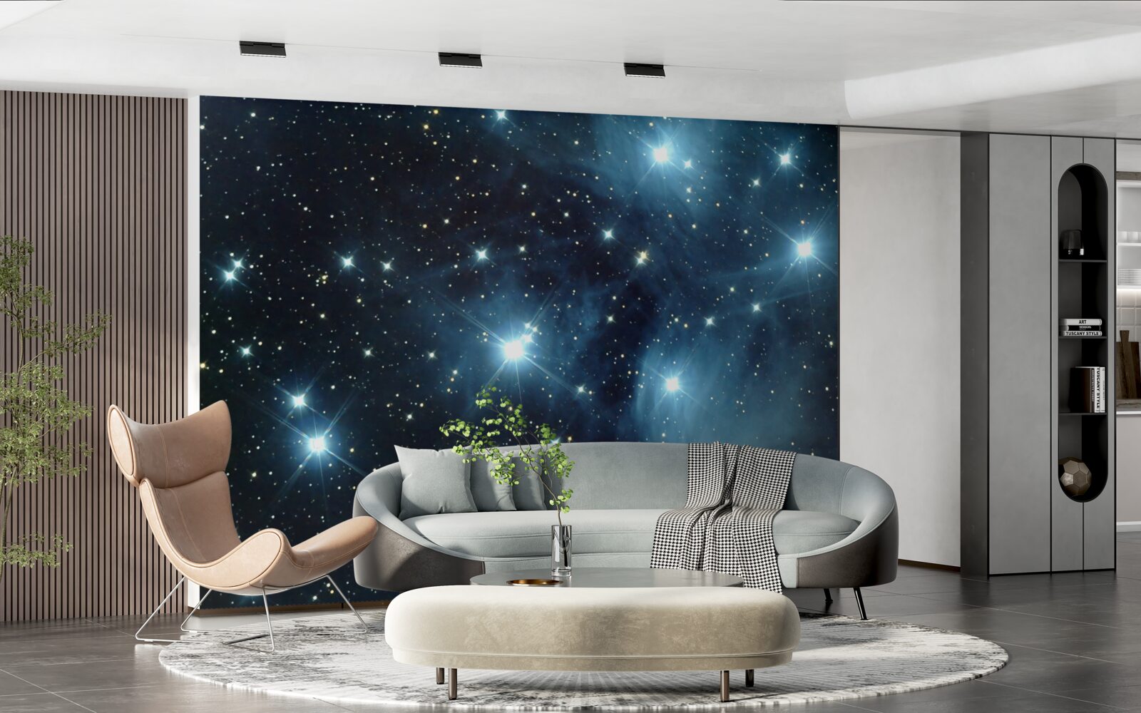 Fotobehang een hemel bezaaid met sterren