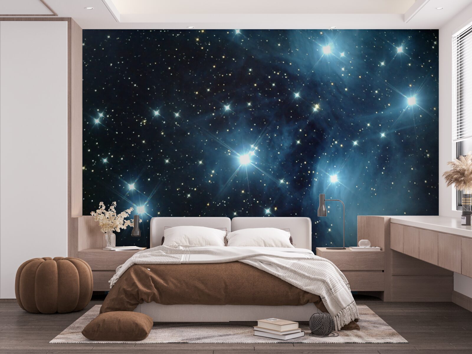 Fotobehang een hemel bezaaid met sterren