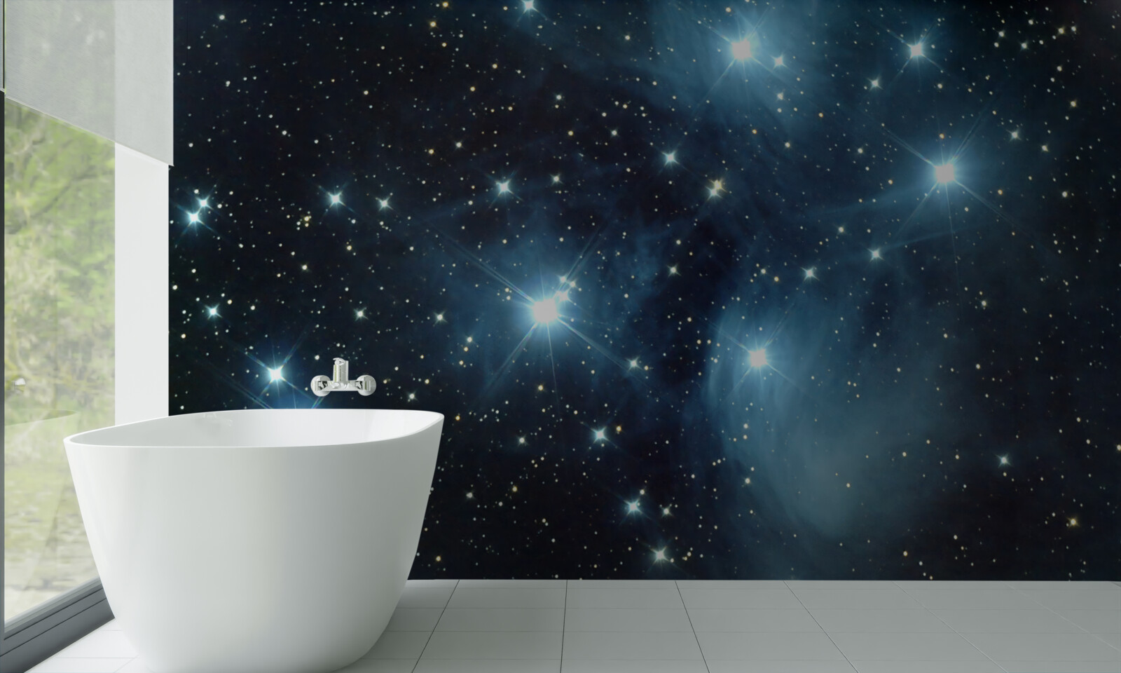 Fotobehang een hemel bezaaid met sterren