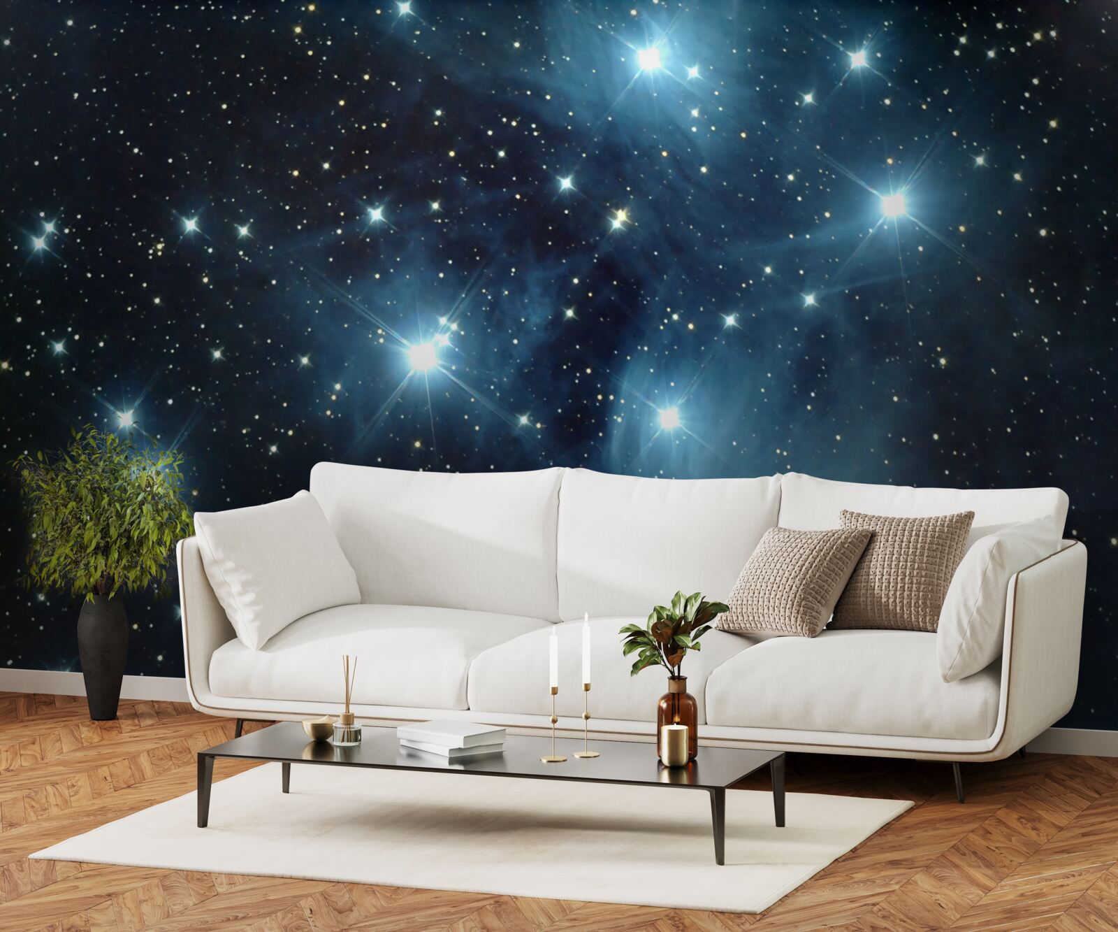 Fotobehang een hemel bezaaid met sterren
