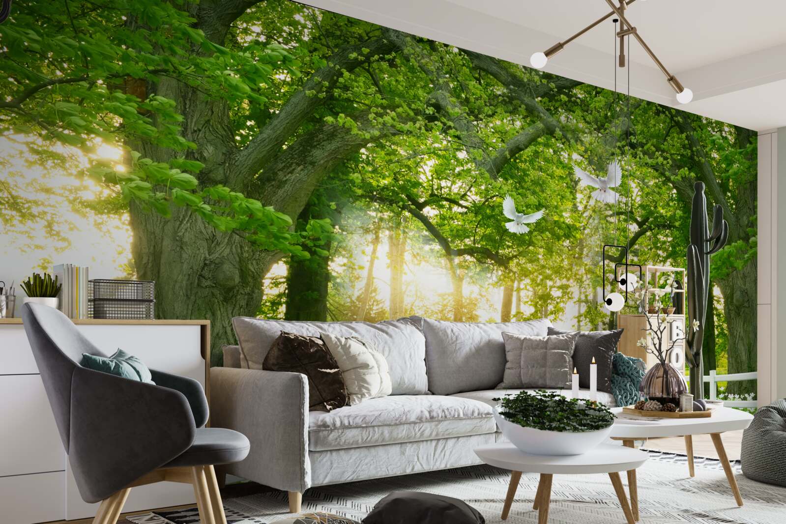 Fotobehang een pad voor romantische wandelingen