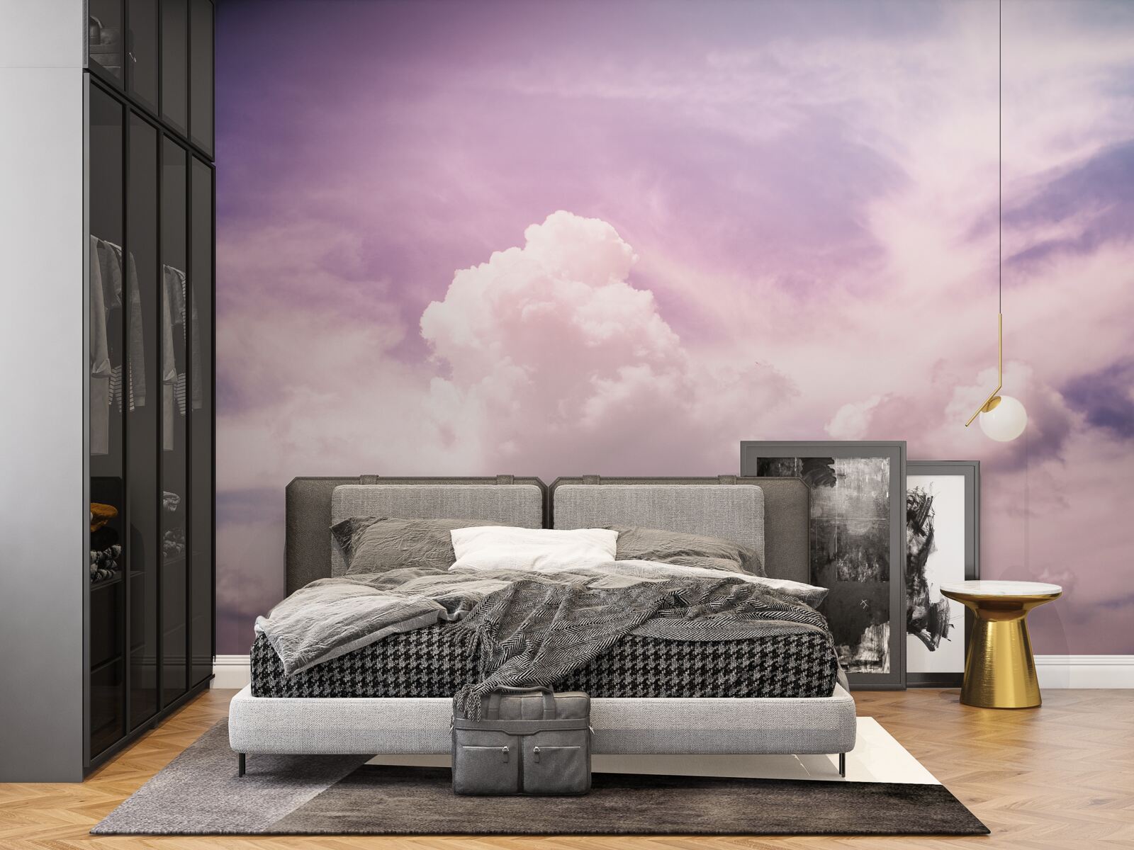 Fotobehang zachte lucht met wolken