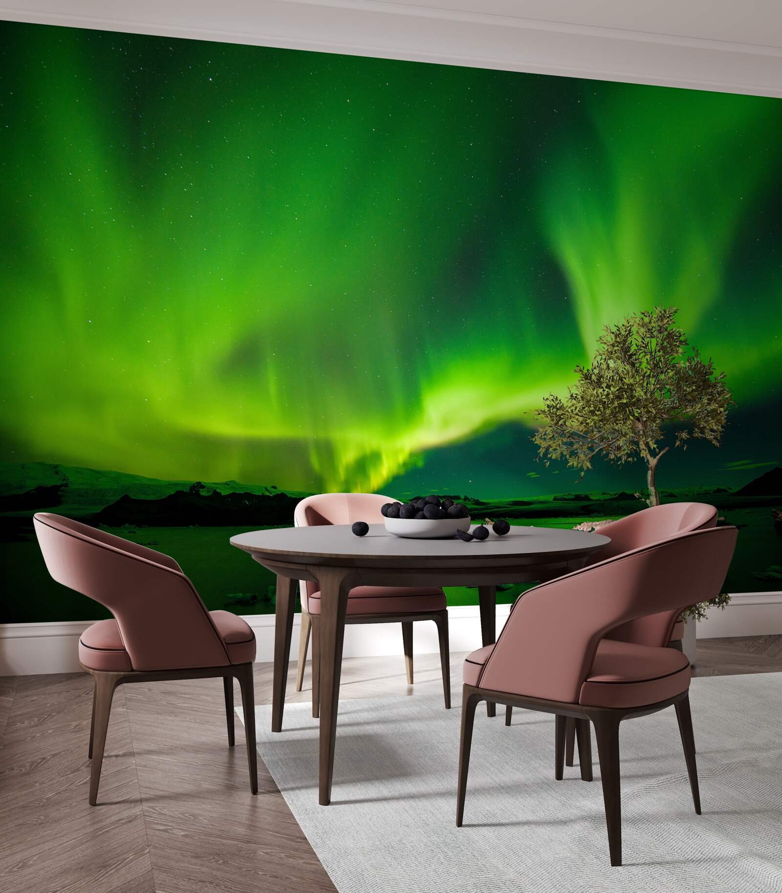 Fotobehang betoverend mooi noorderlicht