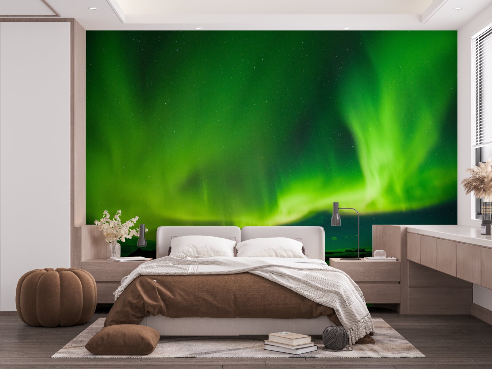 Fotobehang betoverend mooi noorderlicht