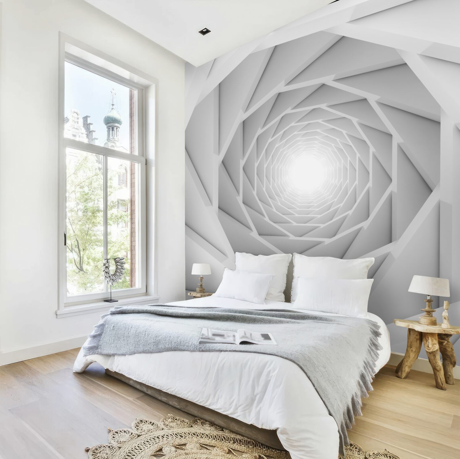 Fotobehang duidelijke kronkelige doorgang