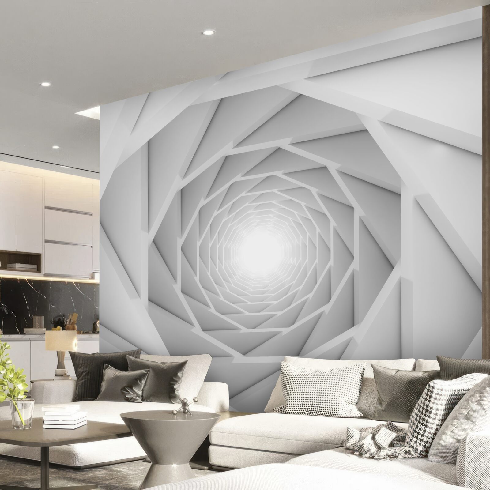 Fotobehang duidelijke kronkelige doorgang