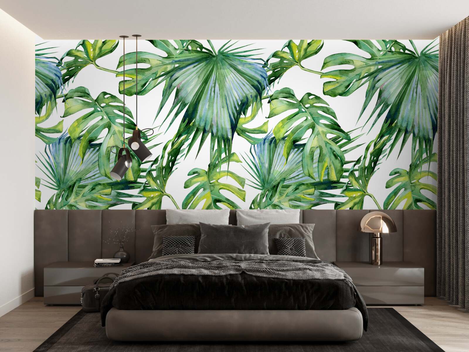 Fotobehang grote verscheidenheid aan groene planten