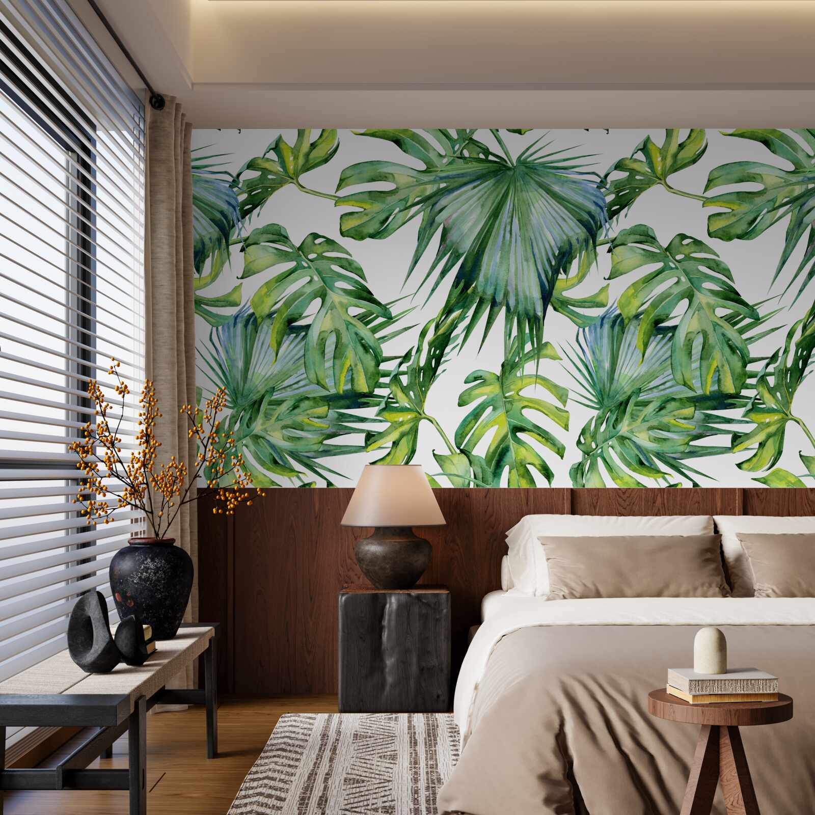 Fotobehang grote verscheidenheid aan groene planten