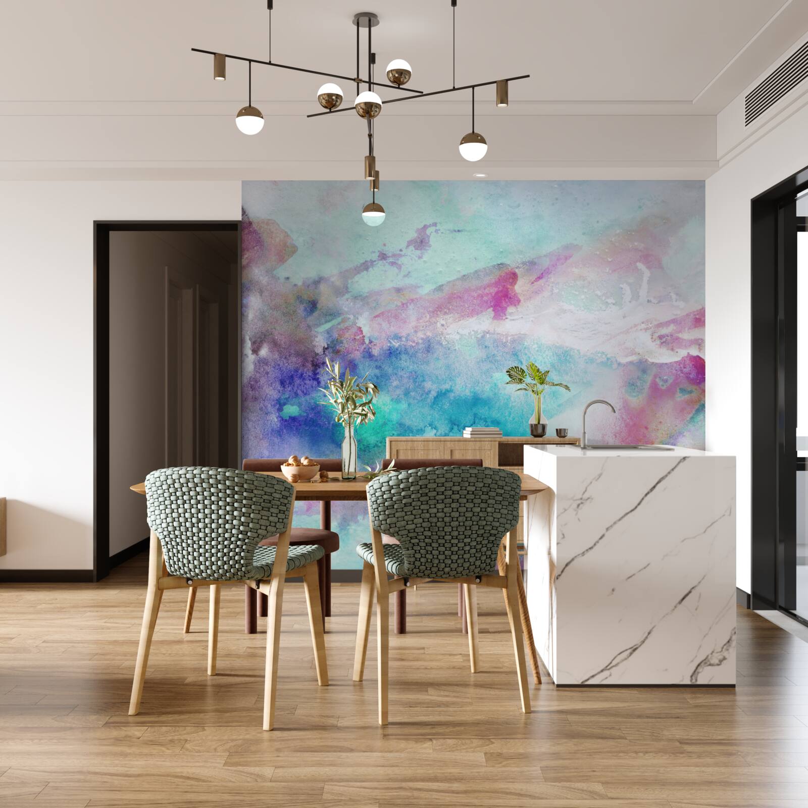 Fotobehang achtergrond van wazige tonen