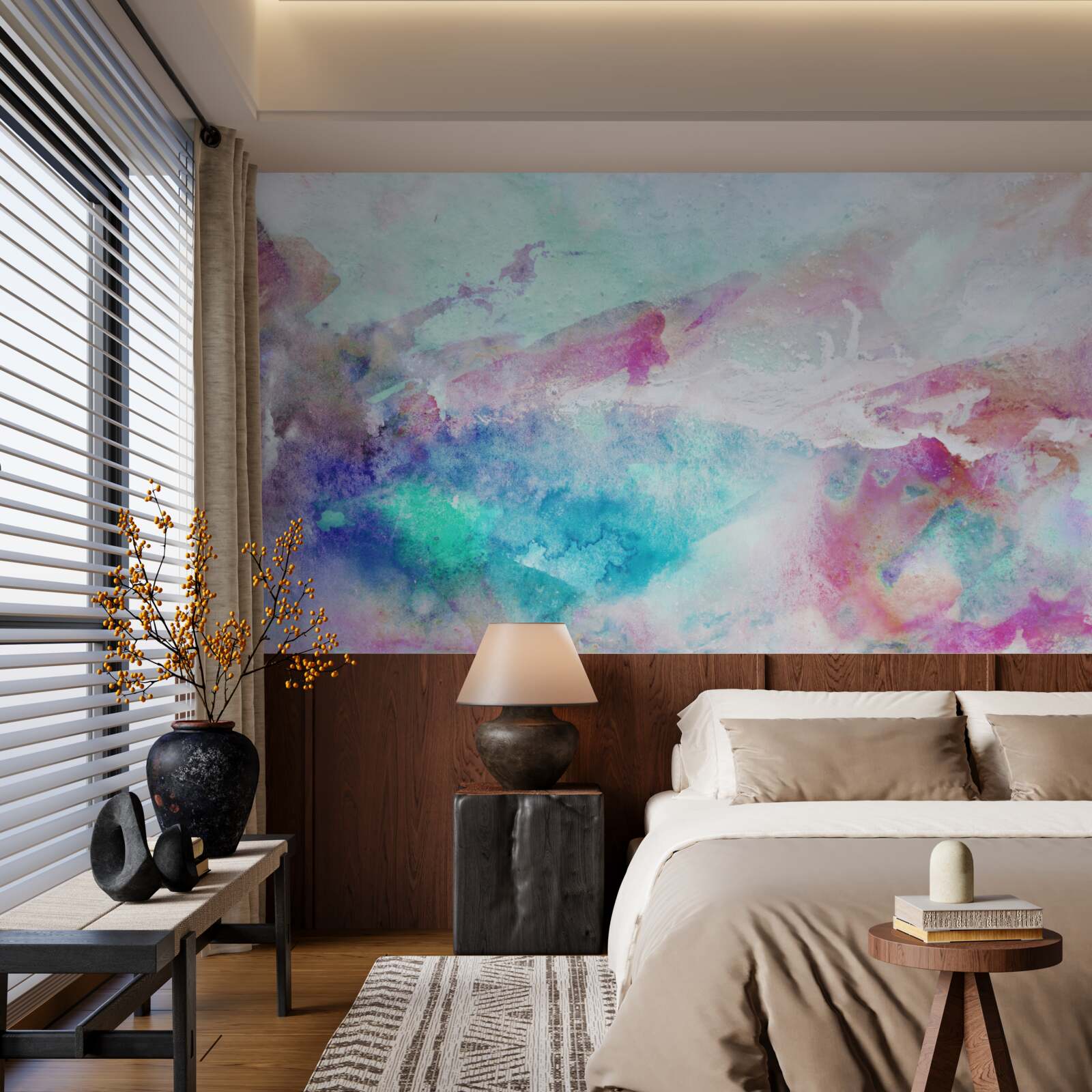 Fotobehang achtergrond van wazige tonen