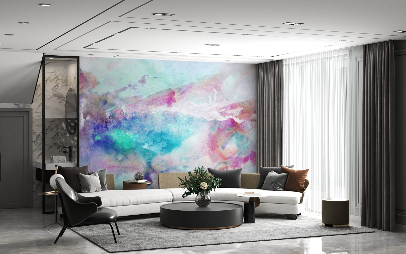 Fotobehang achtergrond van wazige tonen