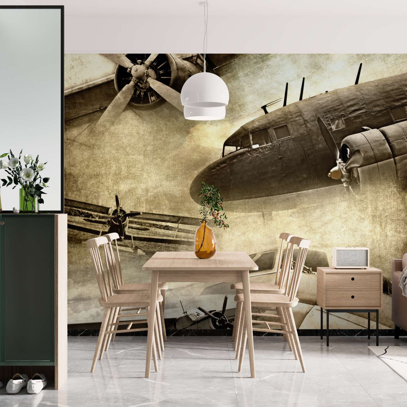 Fotobehang afgebeelde vliegtuigen