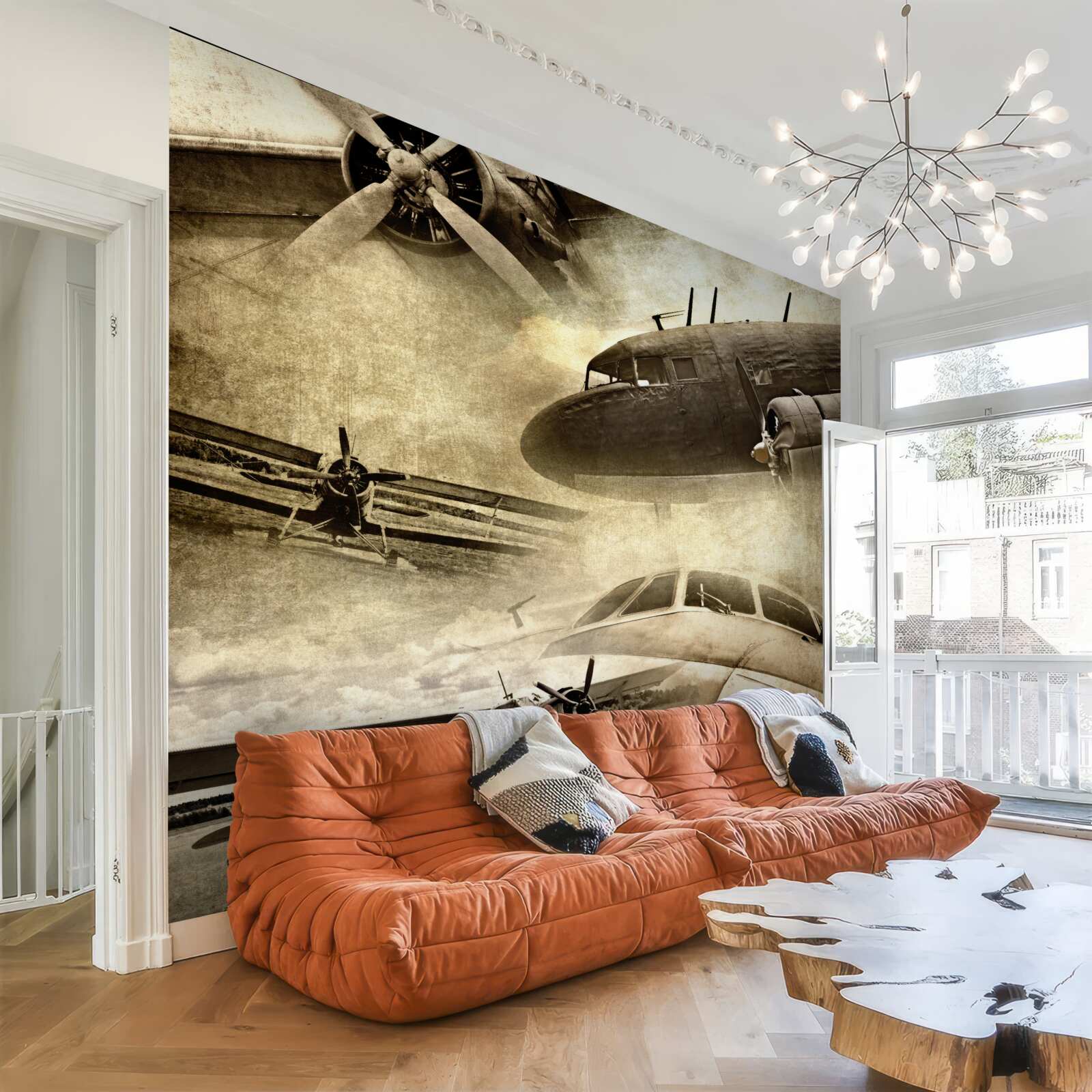 Fotobehang afgebeelde vliegtuigen