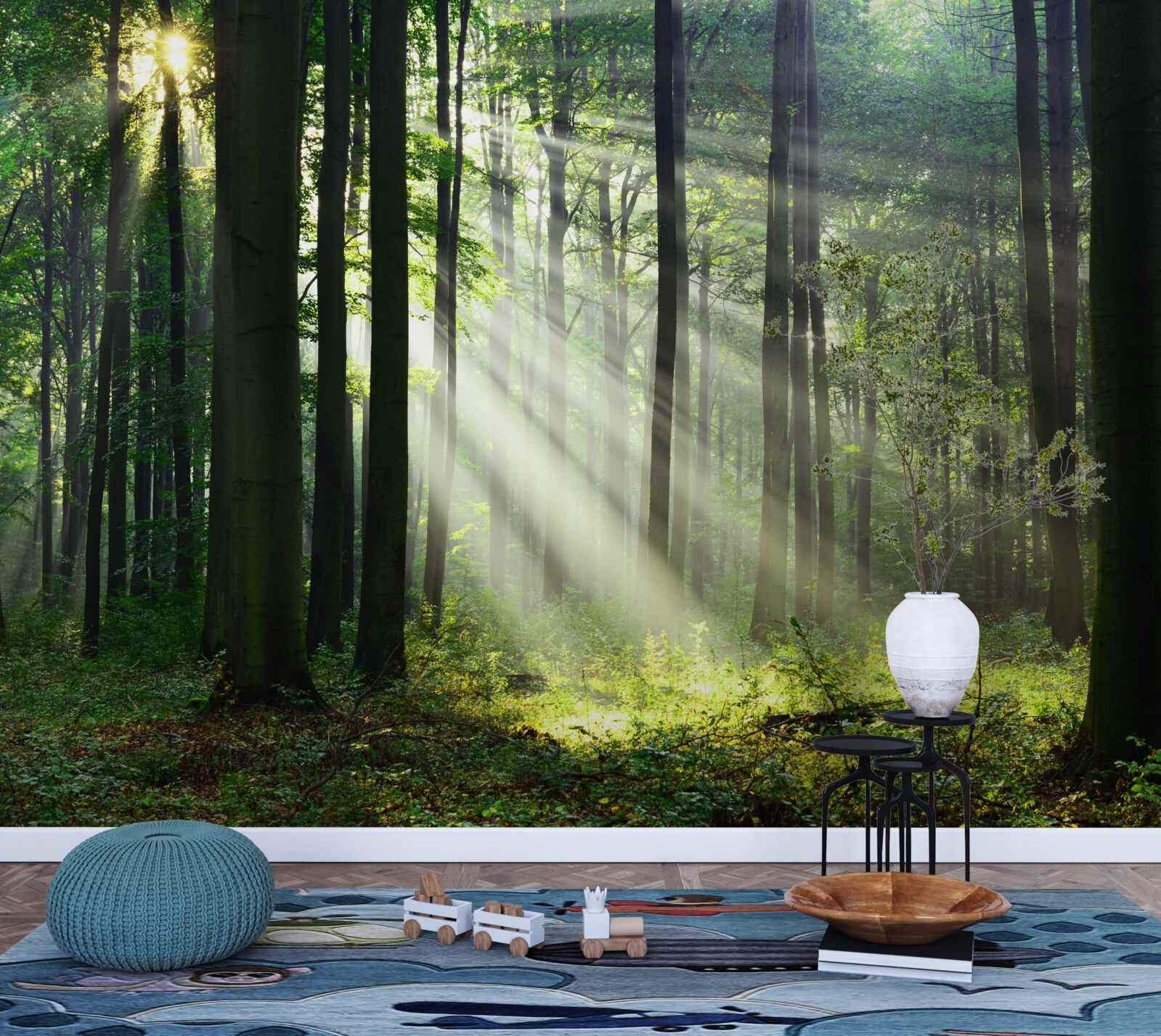 Fotobehang poranny las