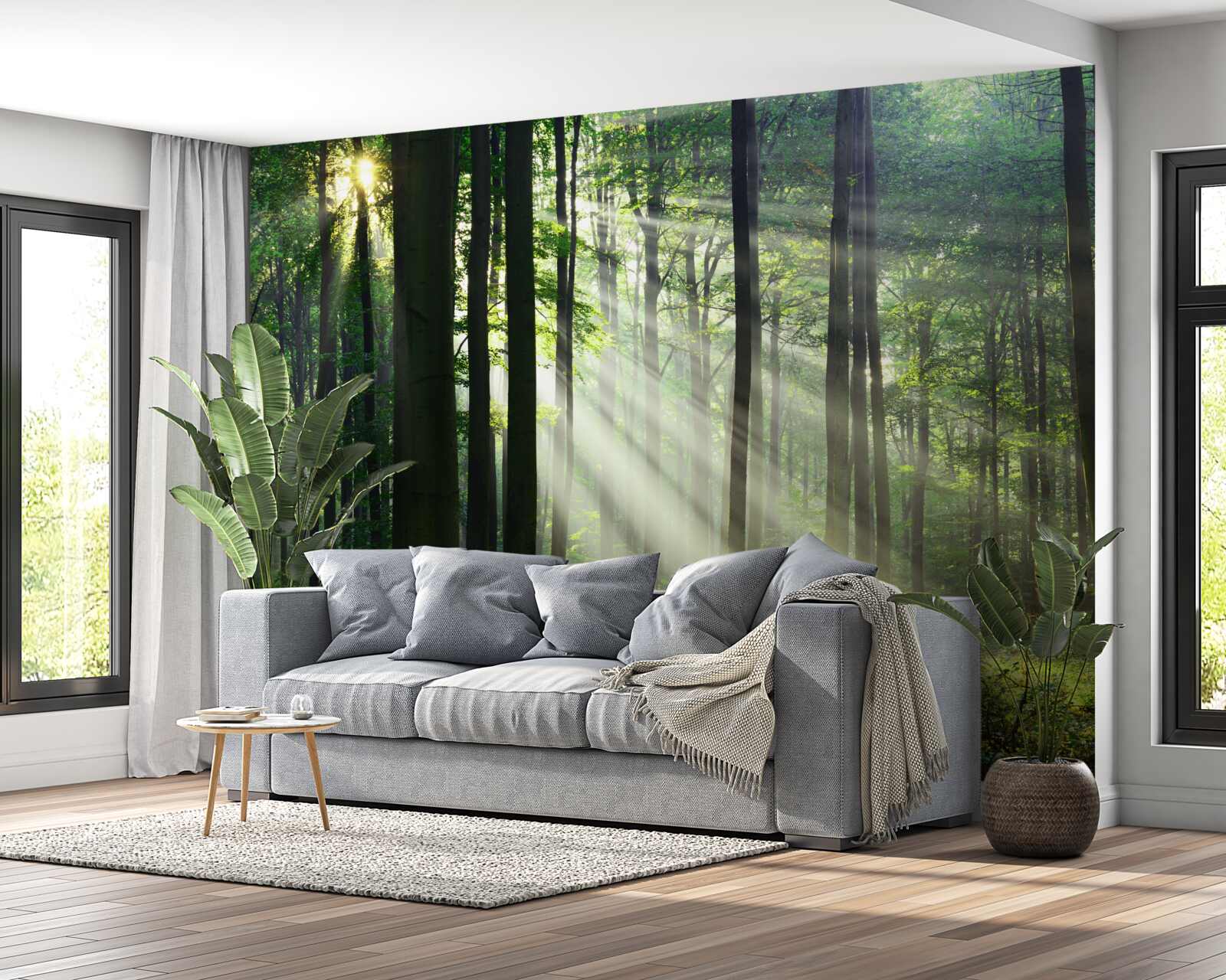 Fotobehang poranny las