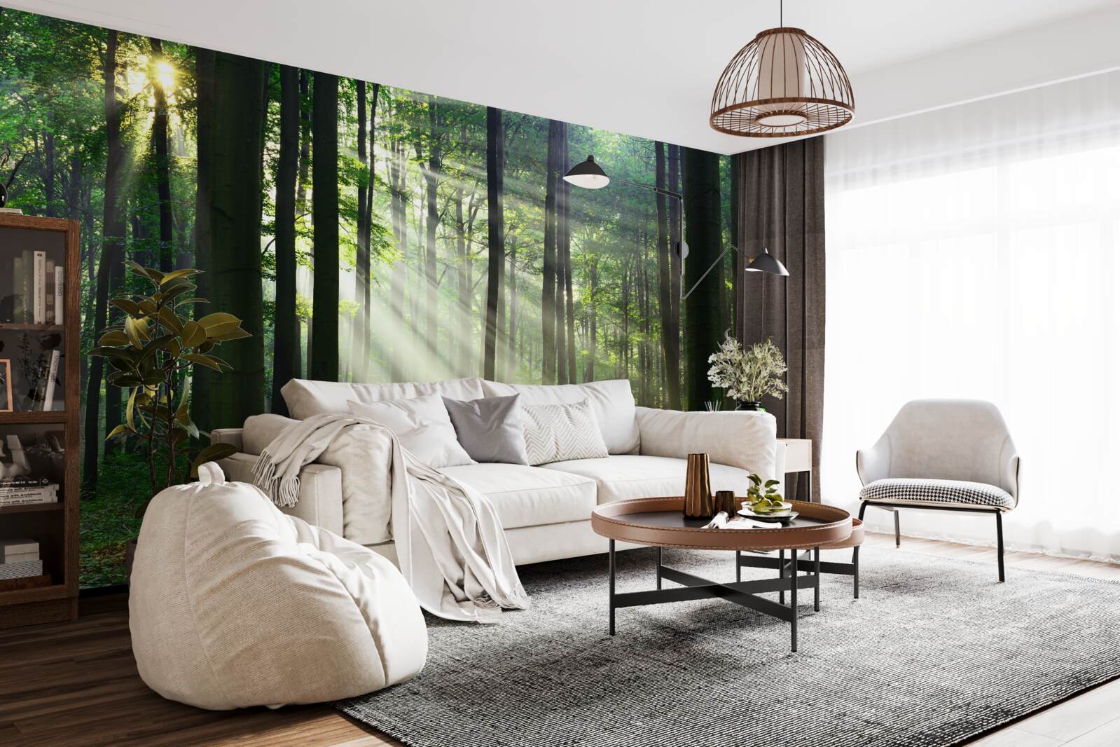 Fotobehang poranny las