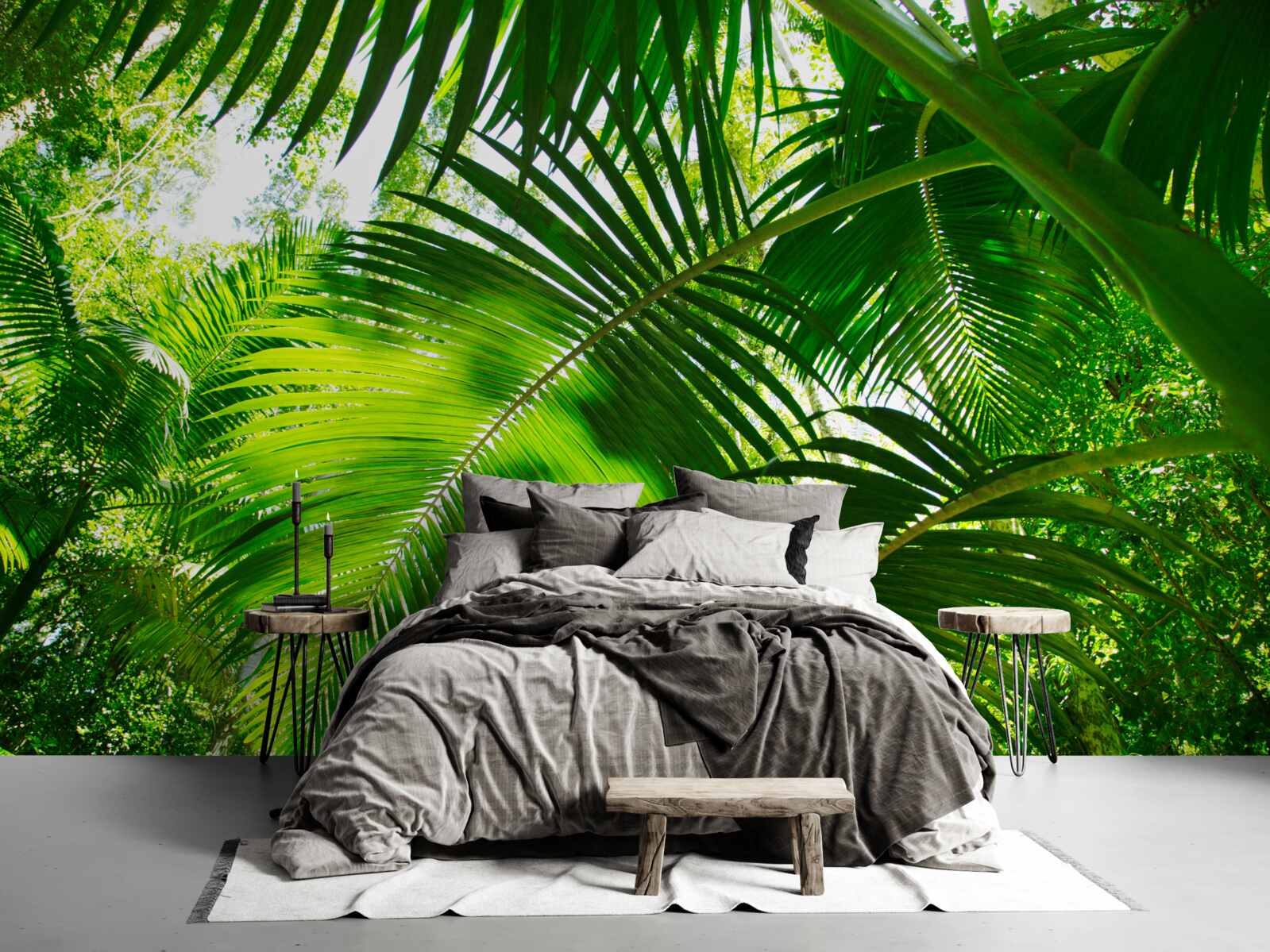 Fotobehang grote groene bladeren