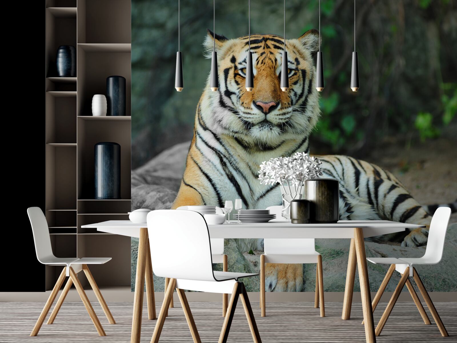 Fotobehang mooie tijger op vakantie