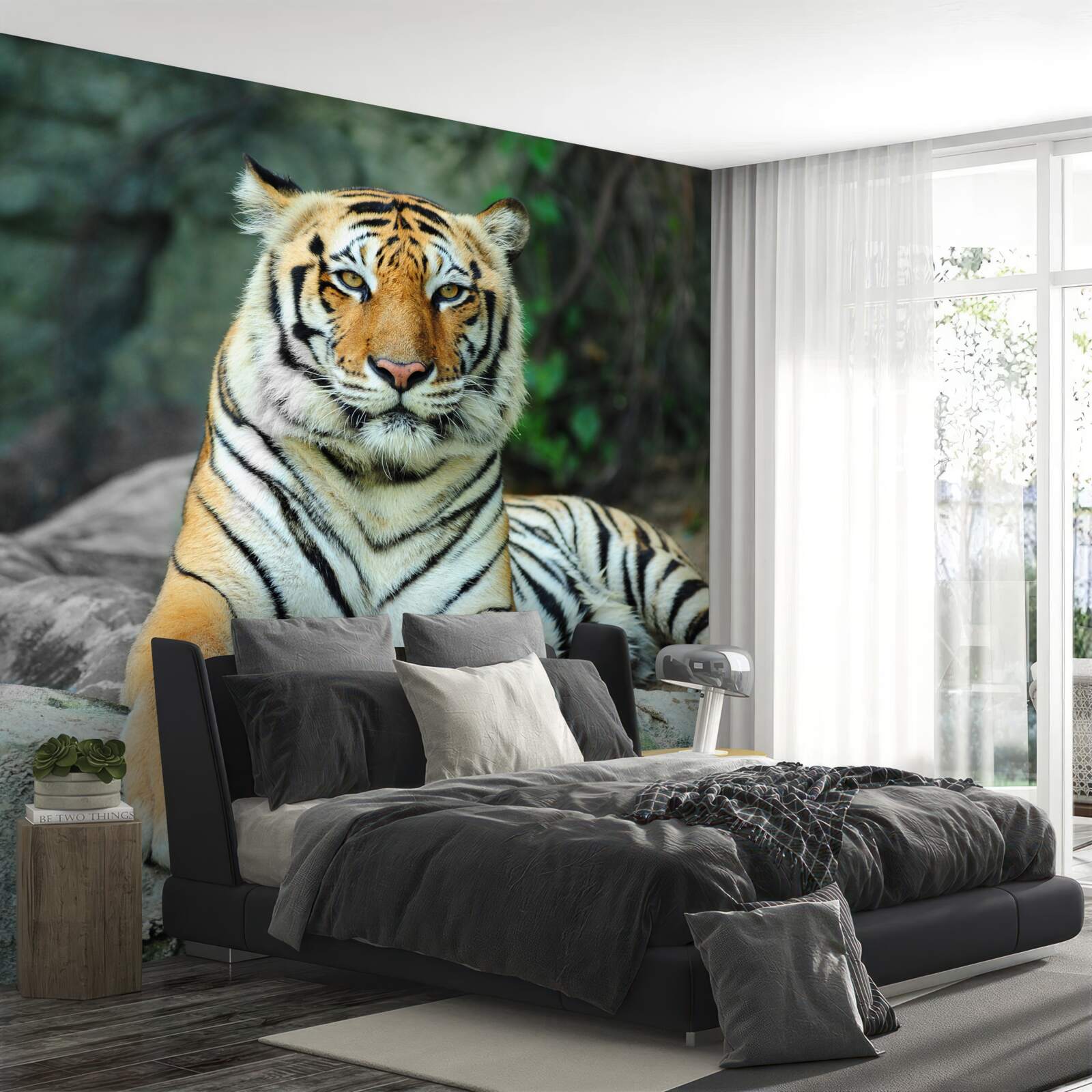 Fotobehang mooie tijger op vakantie