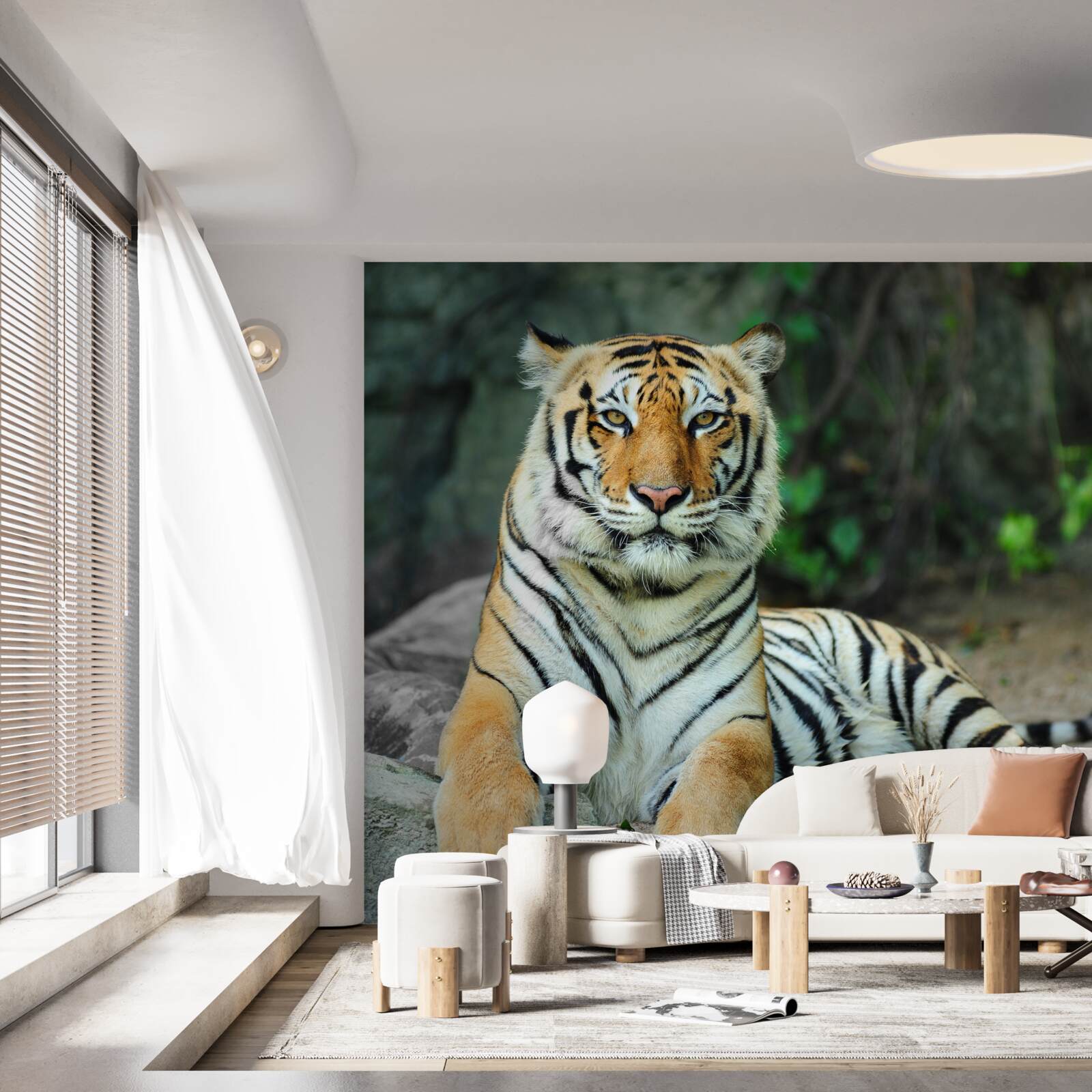 Fotobehang mooie tijger op vakantie