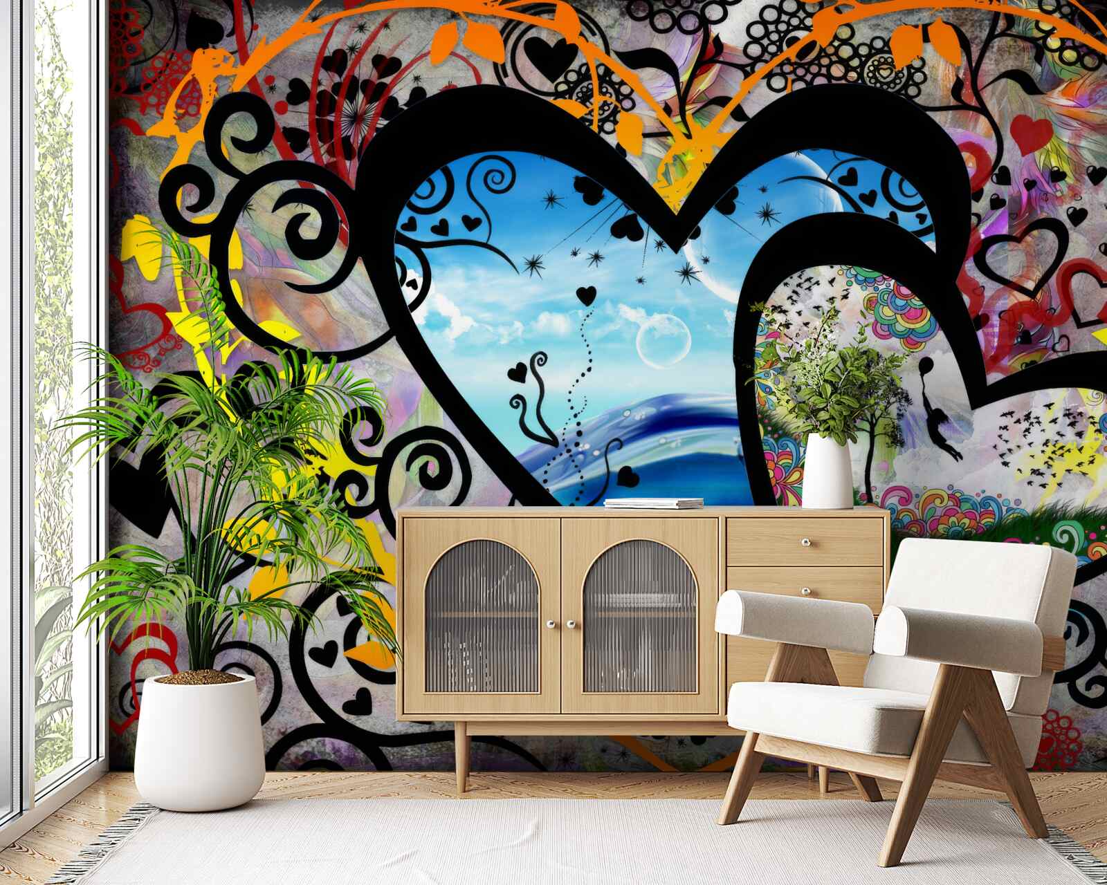 Fotobehang twee donkere zielen