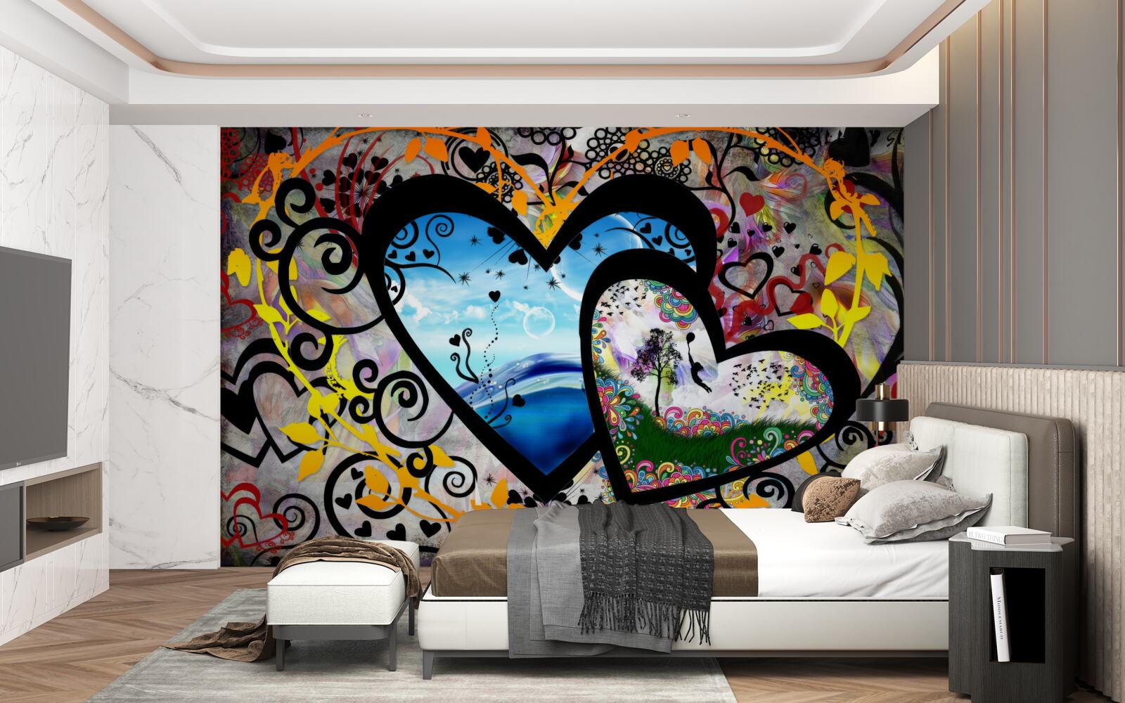 Fotobehang twee donkere zielen