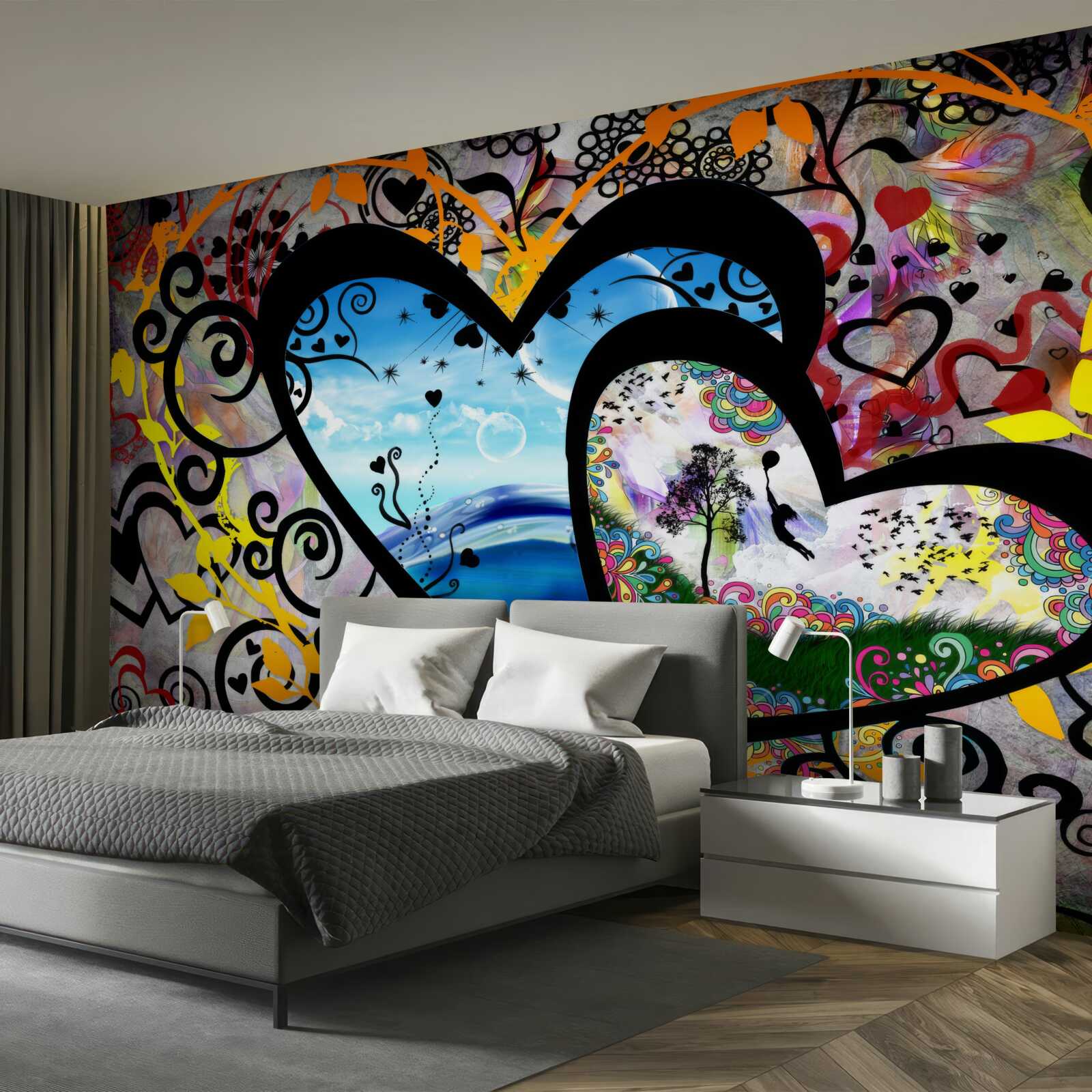 Fotobehang twee donkere zielen