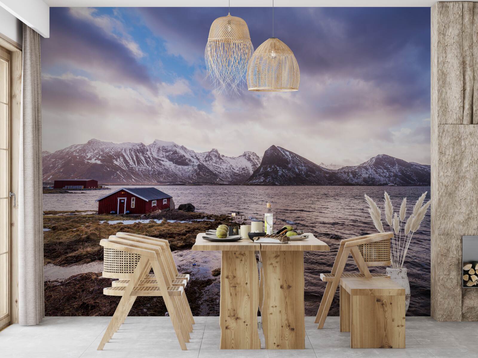 Fotobehang lucht wolken en water