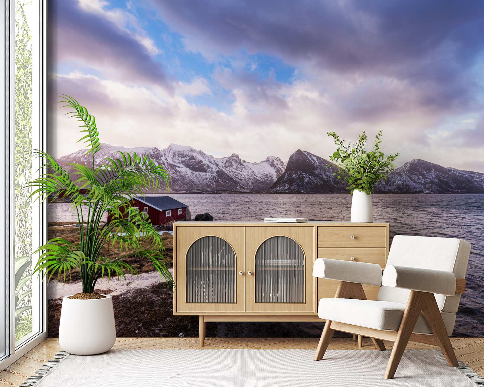 Fotobehang lucht wolken en water