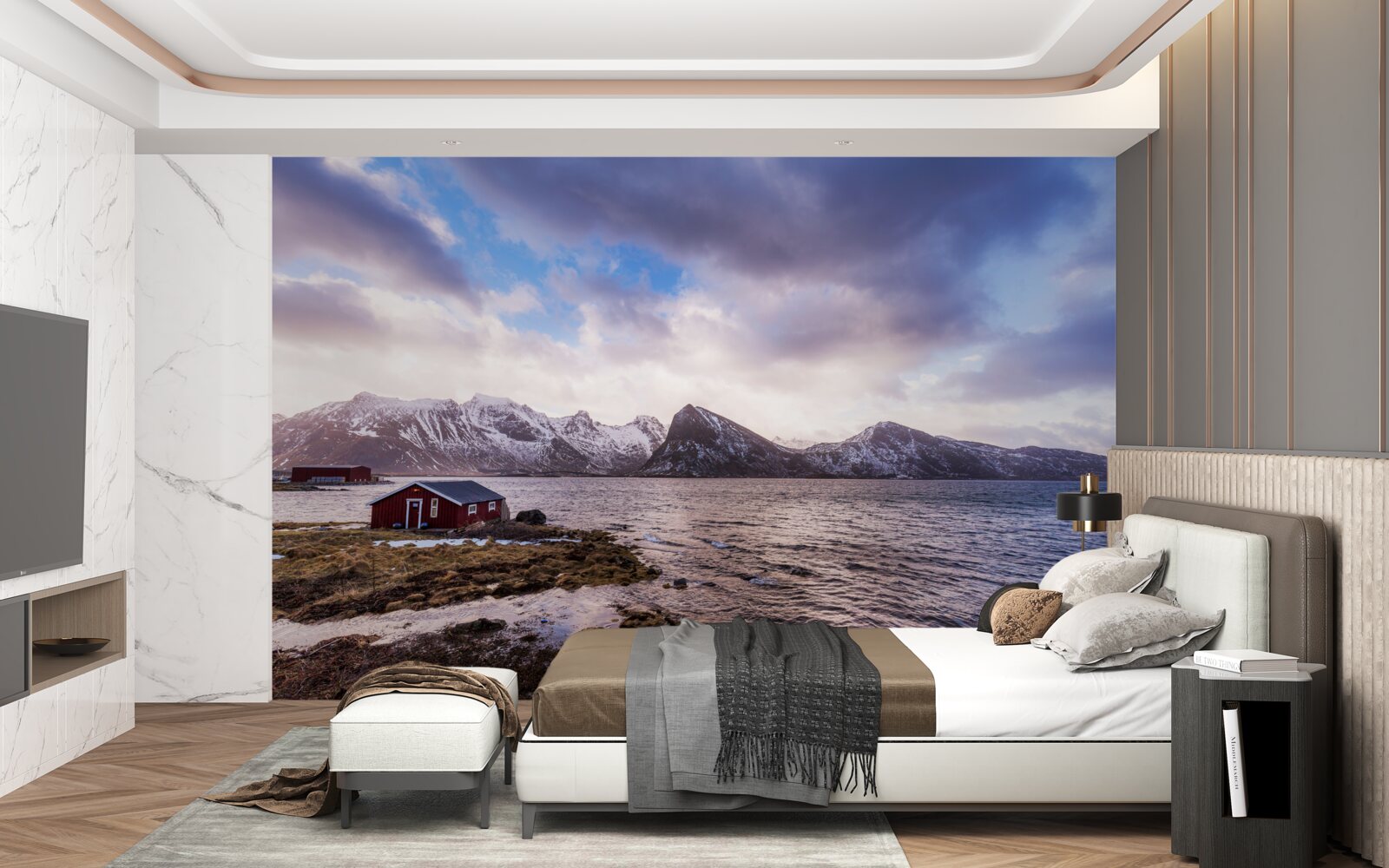 Fotobehang lucht wolken en water