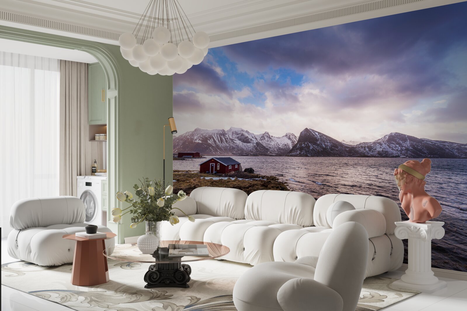 Fotobehang lucht wolken en water