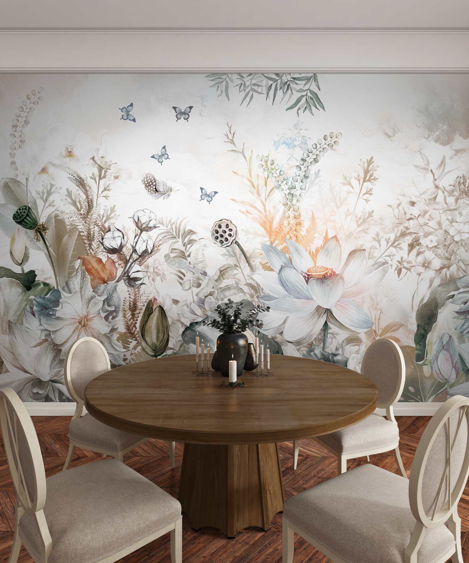 Fotobehang ongewone bloemen en planten