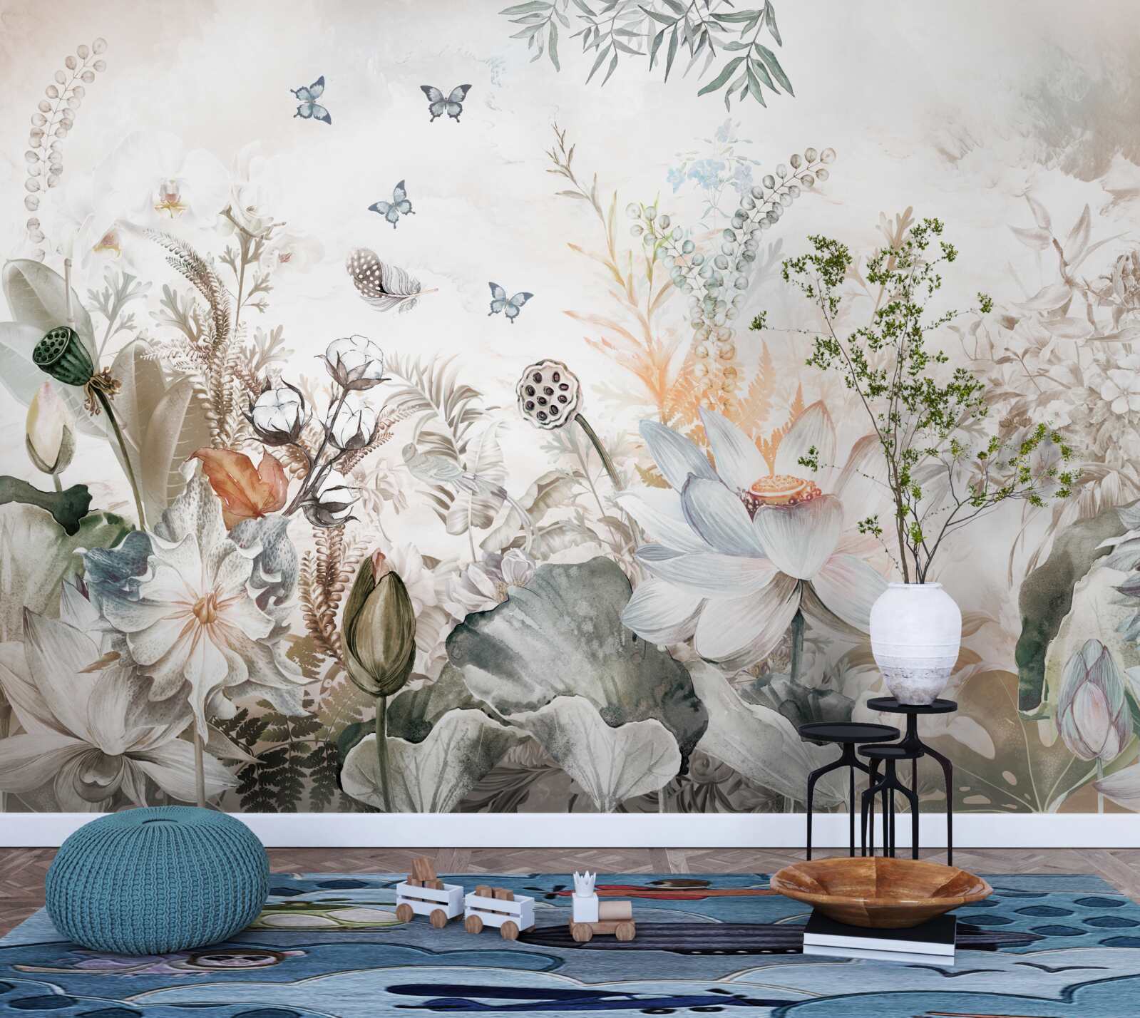 Fotobehang ongewone bloemen en planten