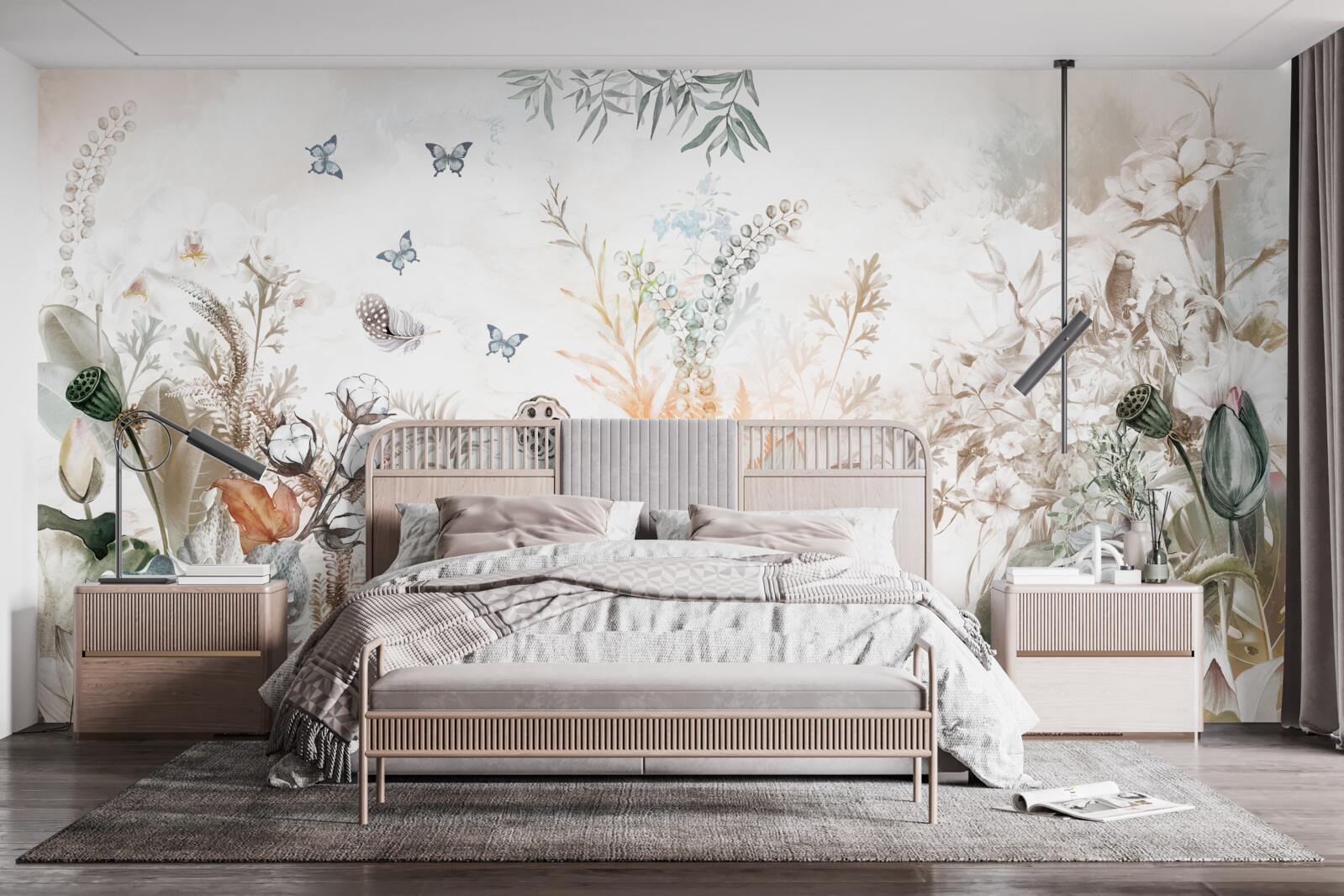 Fotobehang ongewone bloemen en planten