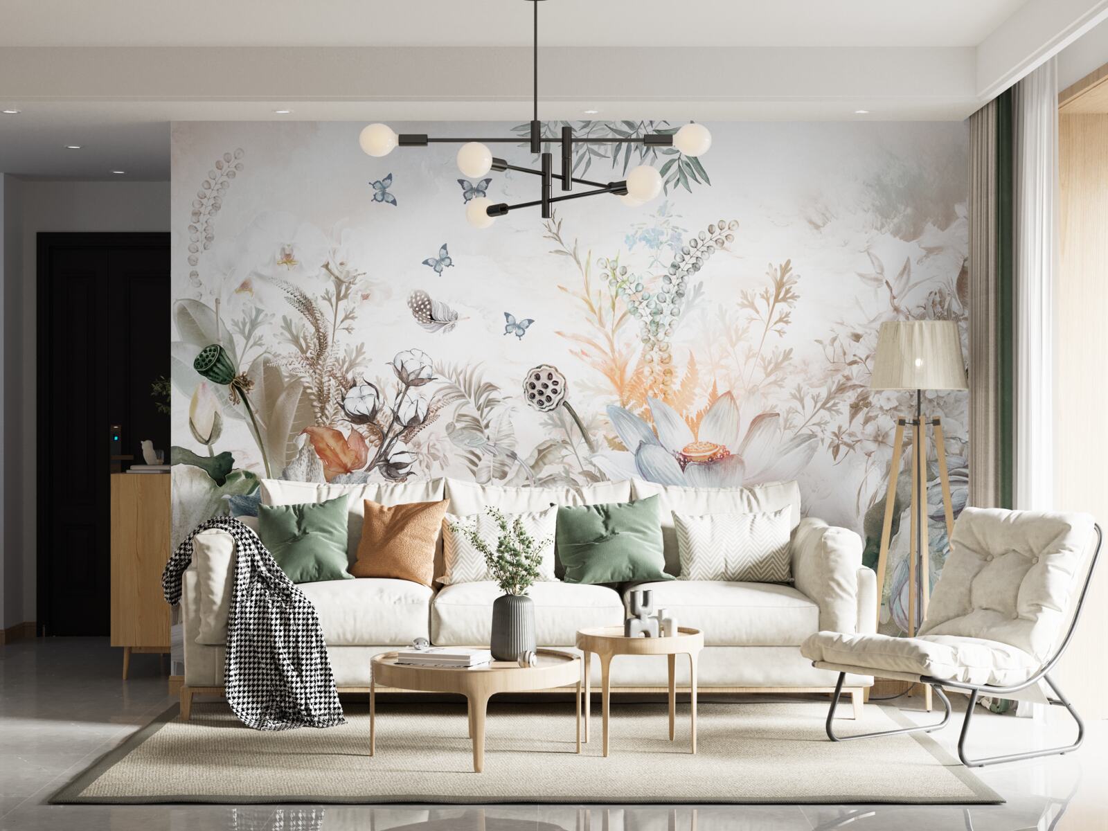 Fotobehang ongewone bloemen en planten