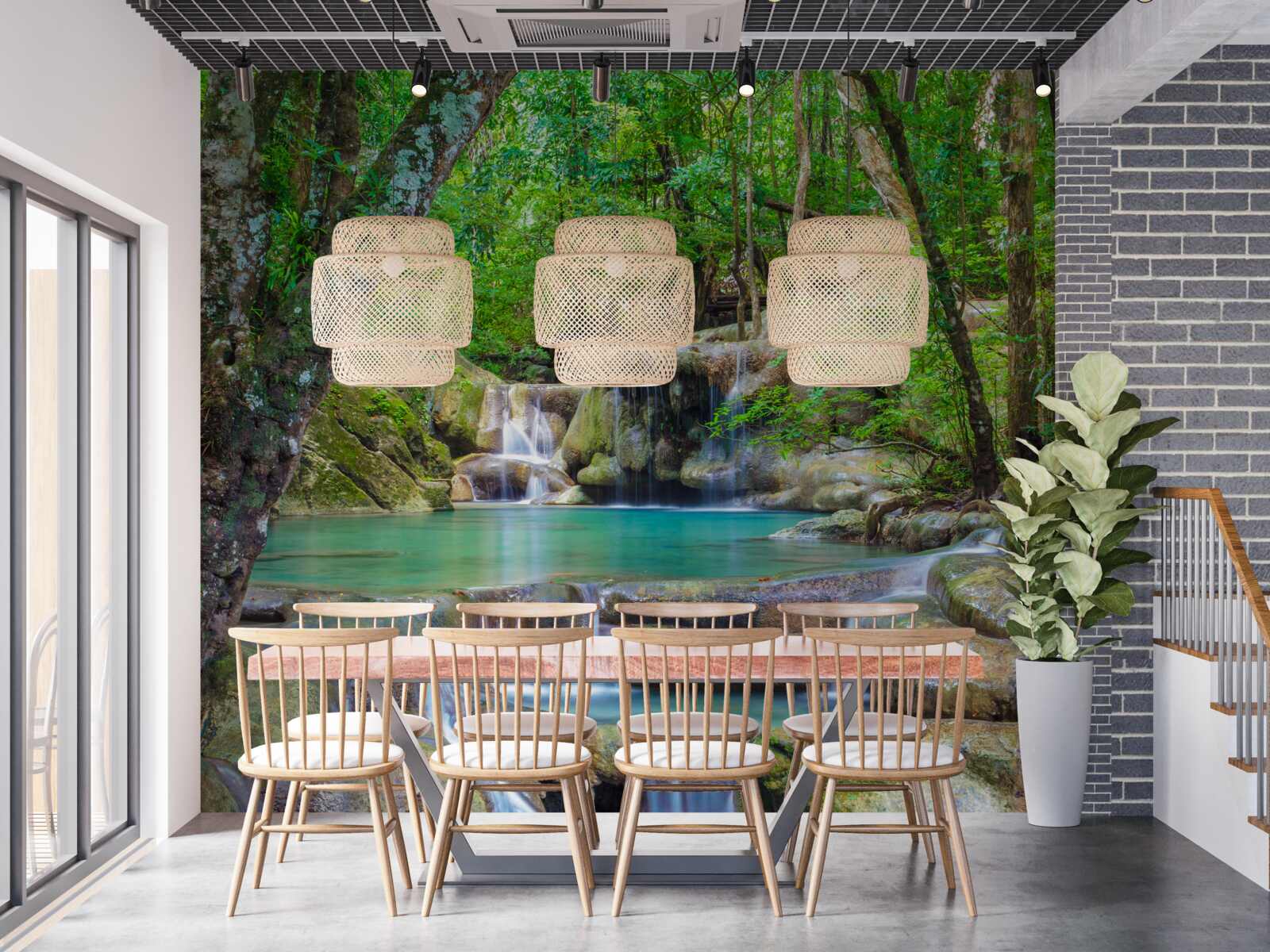 Fotobehang kleine boswaterval