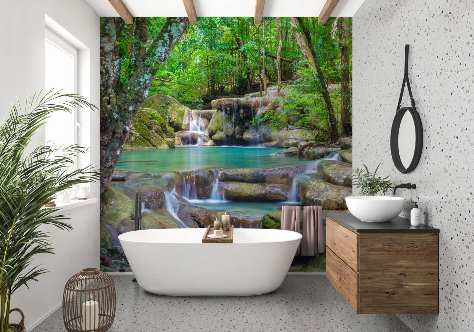 Fotobehang kleine boswaterval