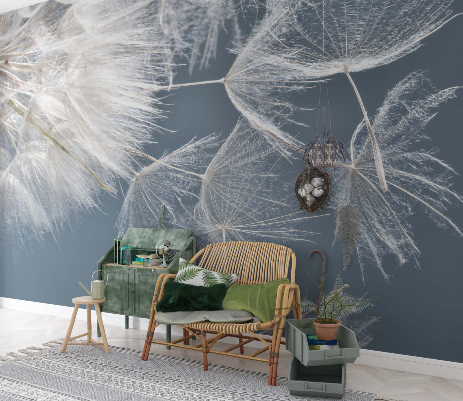 Fotobehang macrofotografie van paardenbloemen