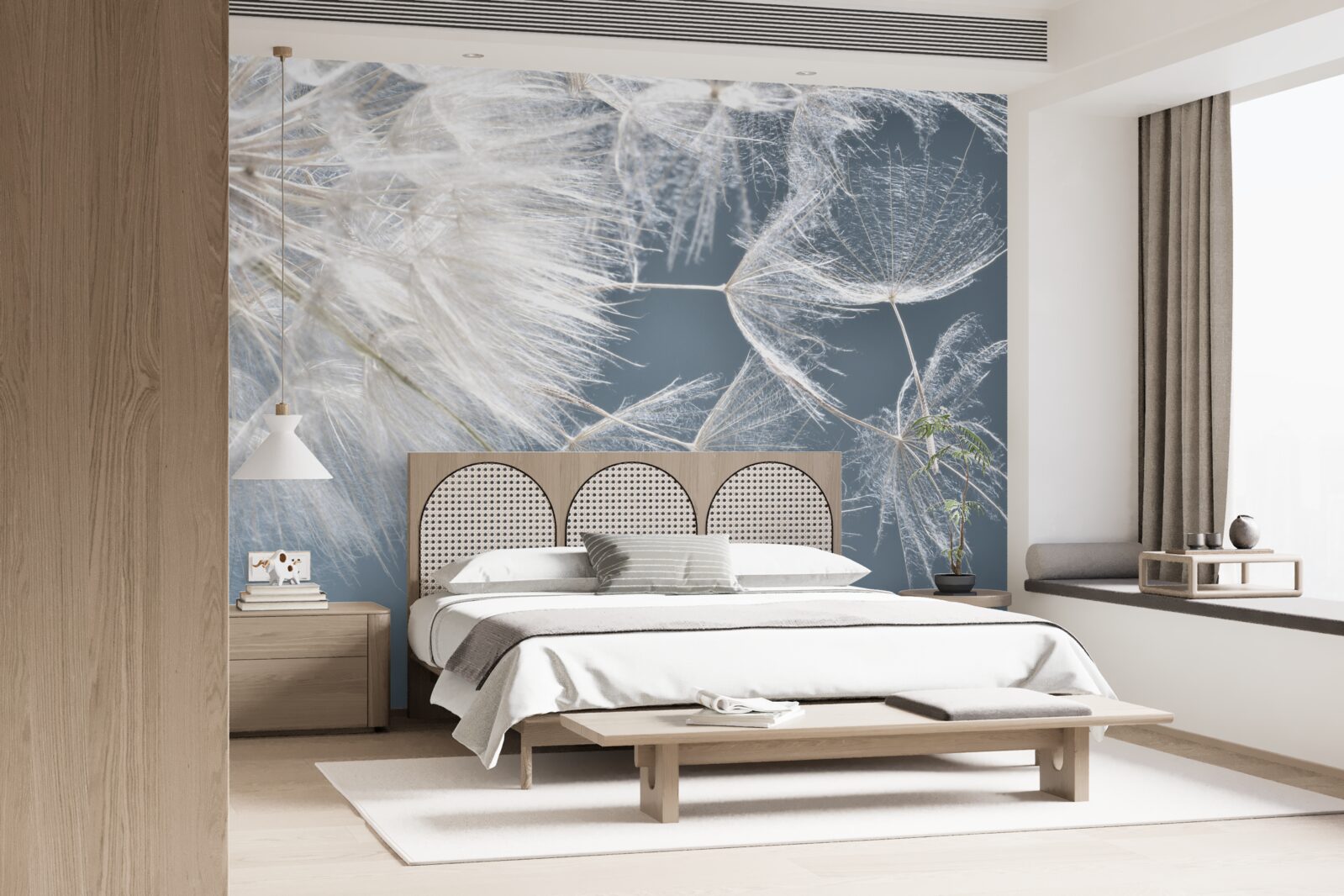 Fotobehang macrofotografie van paardenbloemen