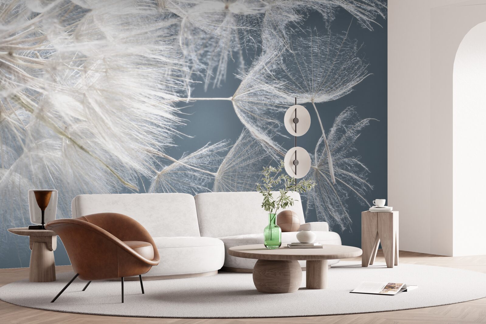 Fotobehang macrofotografie van paardenbloemen