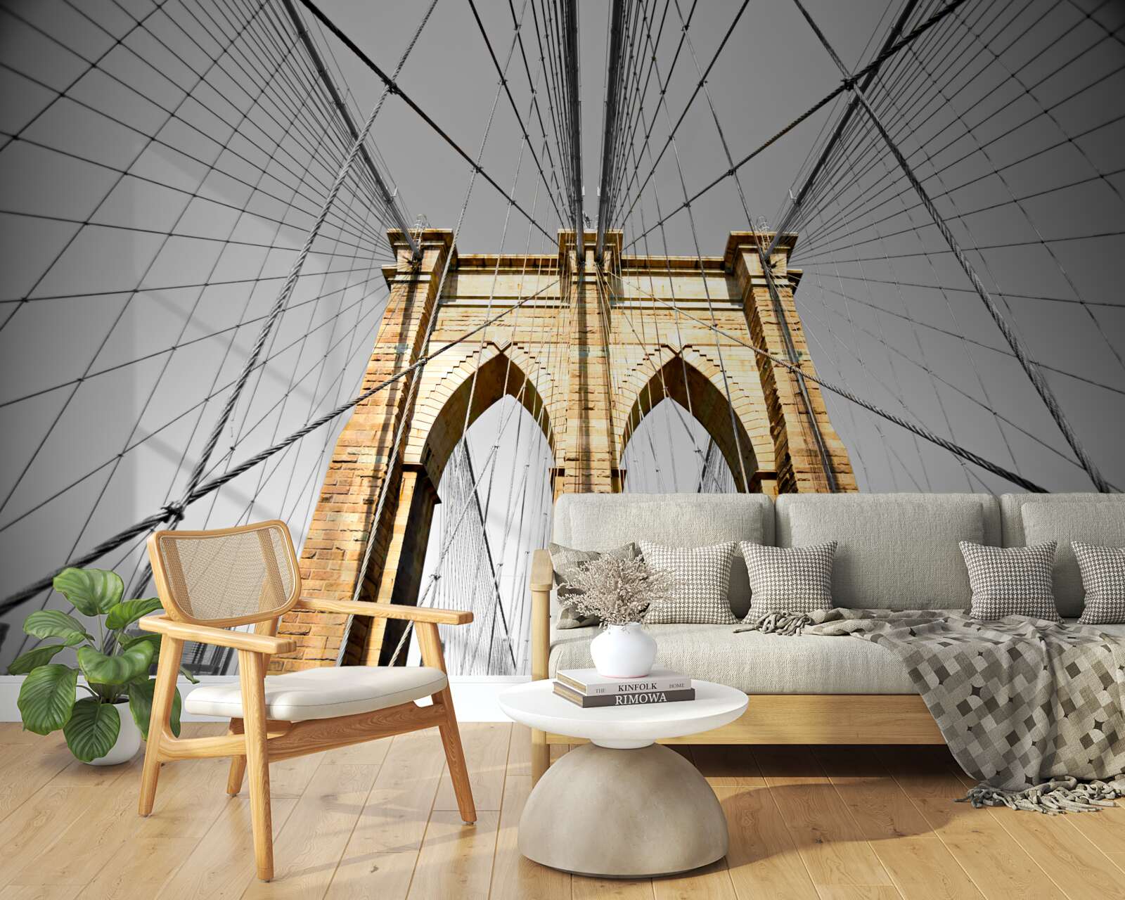 Fotobehang fascinerend uitzicht op de brug