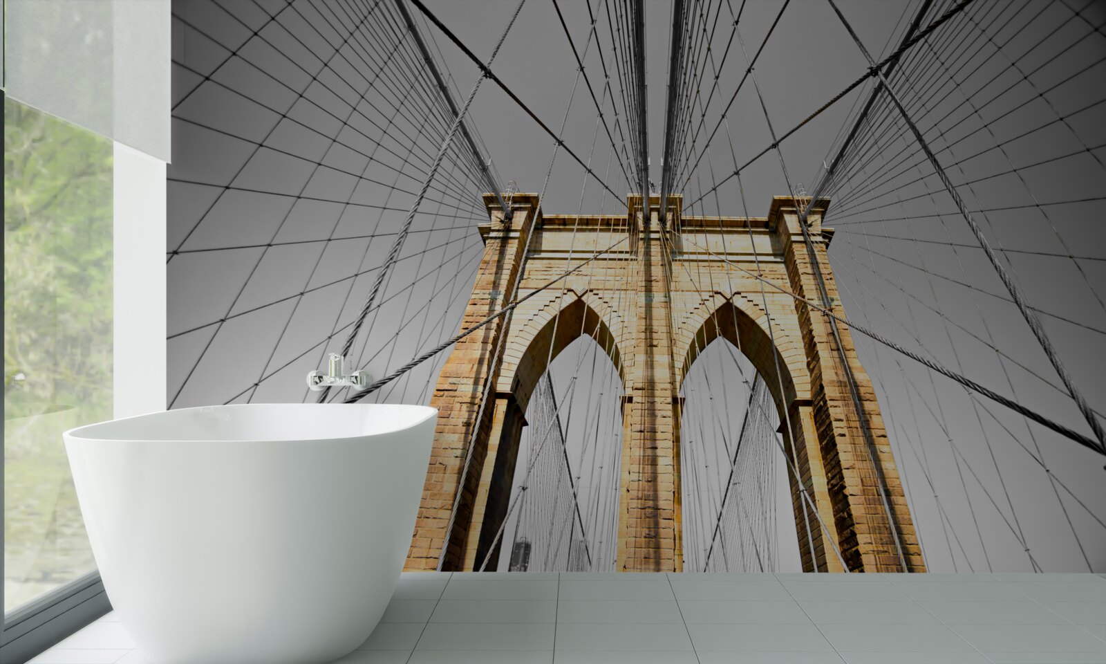 Fotobehang fascinerend uitzicht op de brug