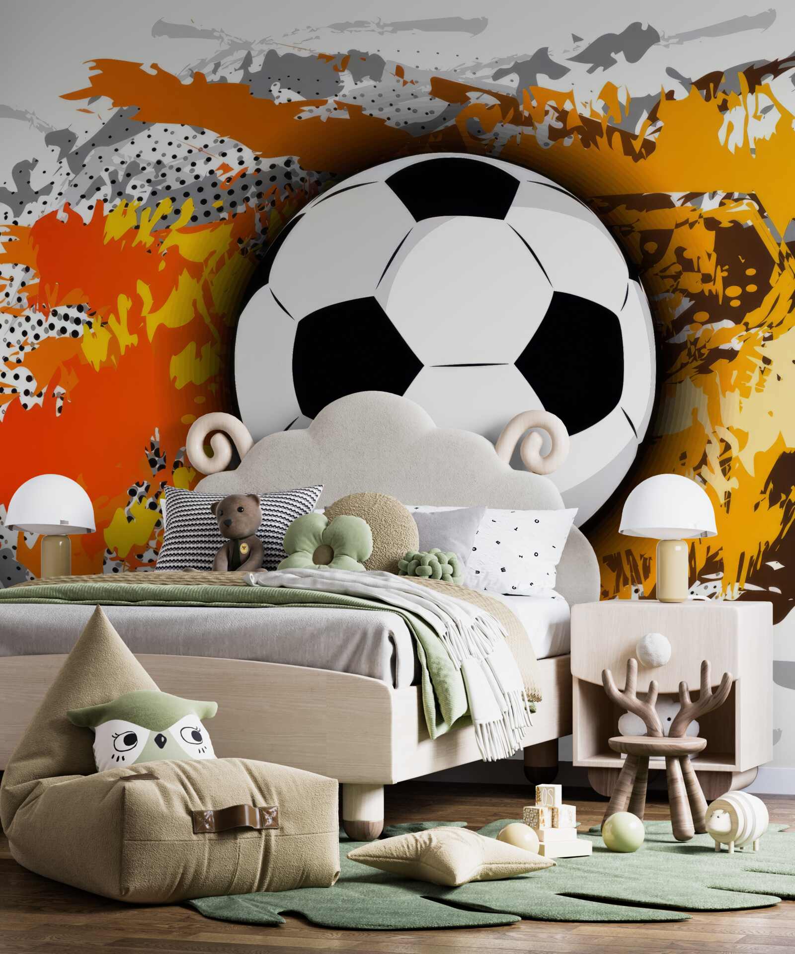 Fotobehang grote voetbal