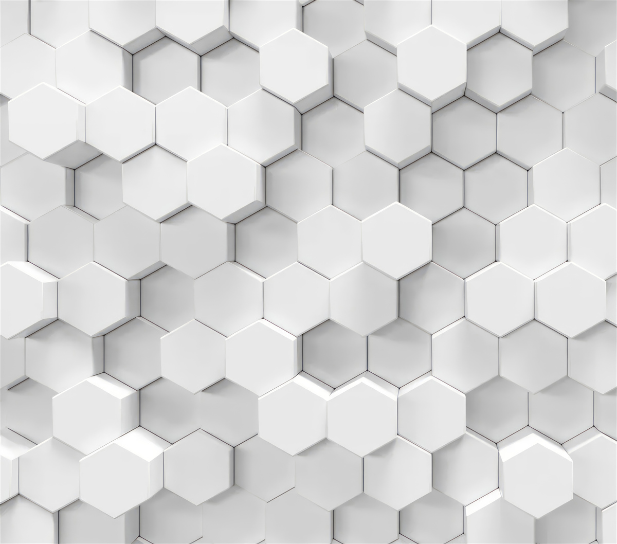 Fotobehang veel witte zeshoeken