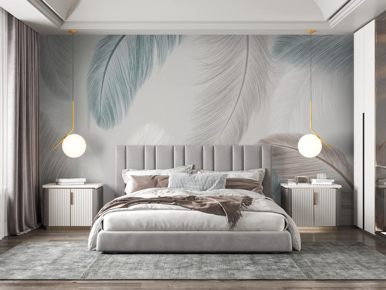 Fotobehang verschillende lichtgewicht pennen