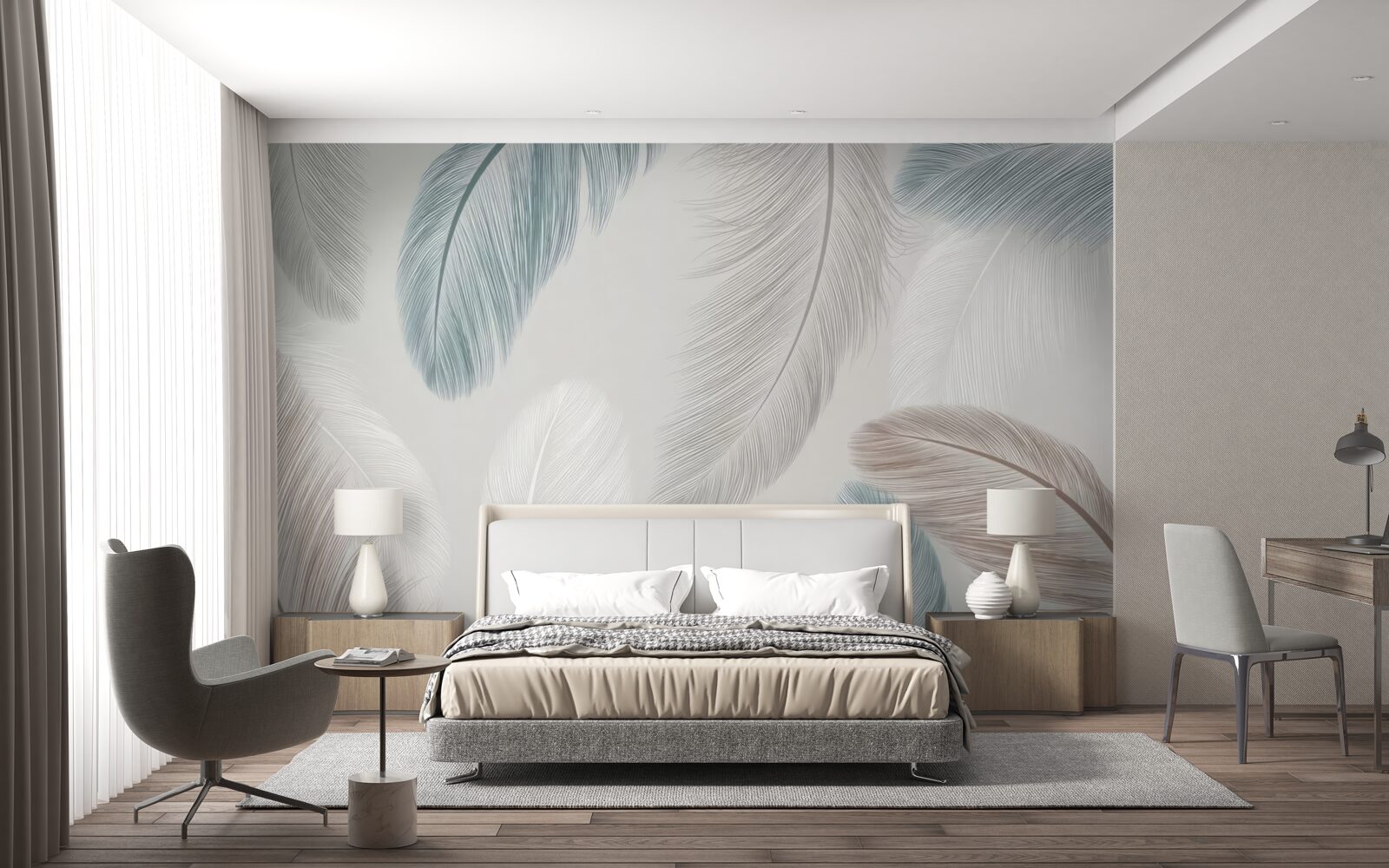 Fotobehang verschillende lichtgewicht pennen