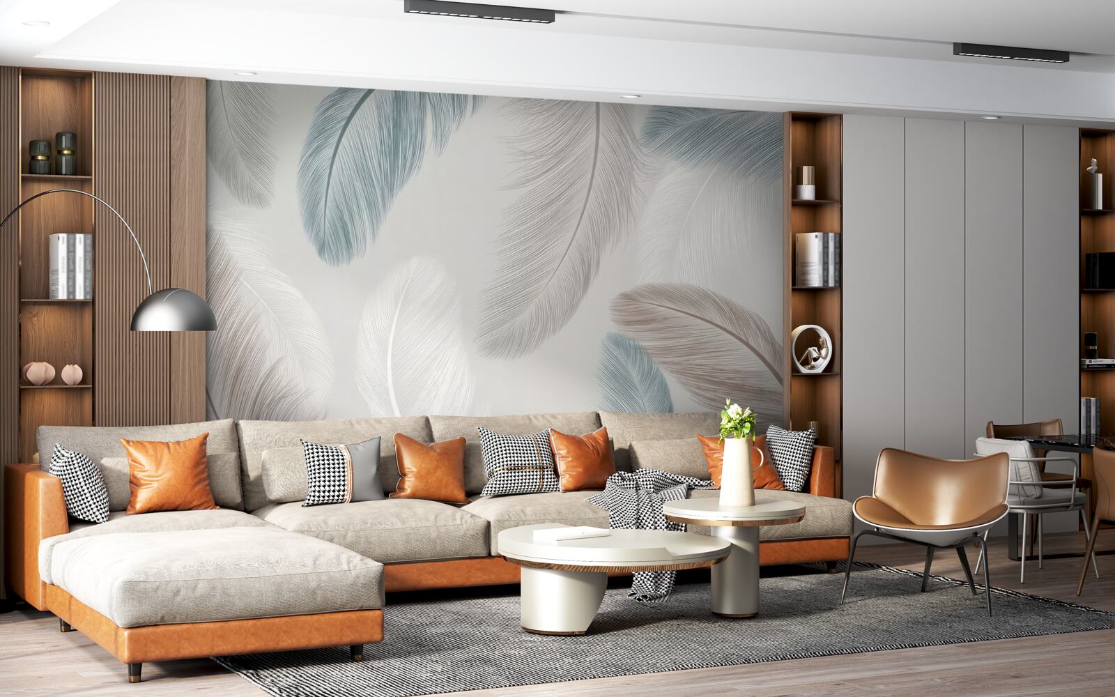 Fotobehang verschillende lichtgewicht pennen