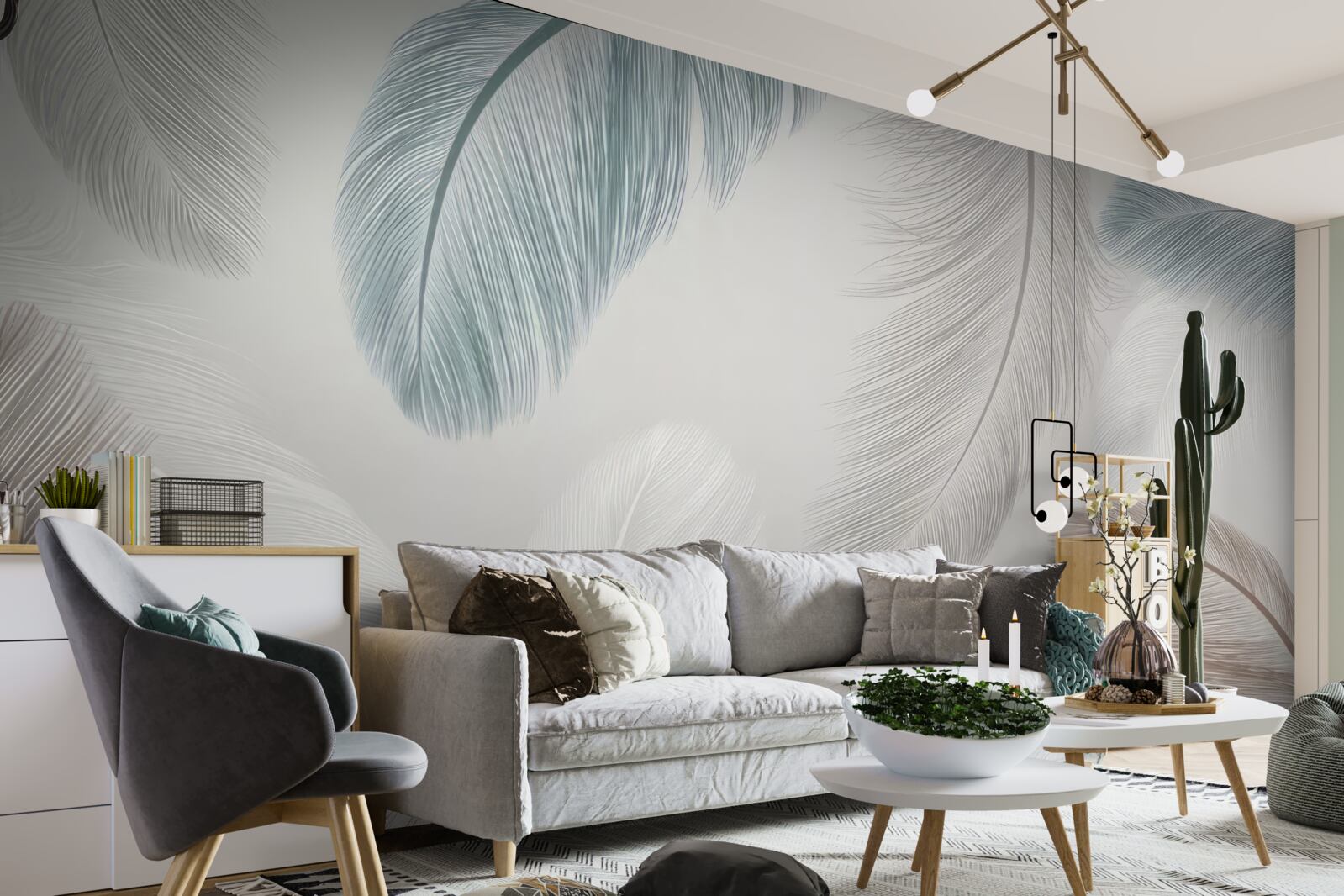 Fotobehang verschillende lichtgewicht pennen