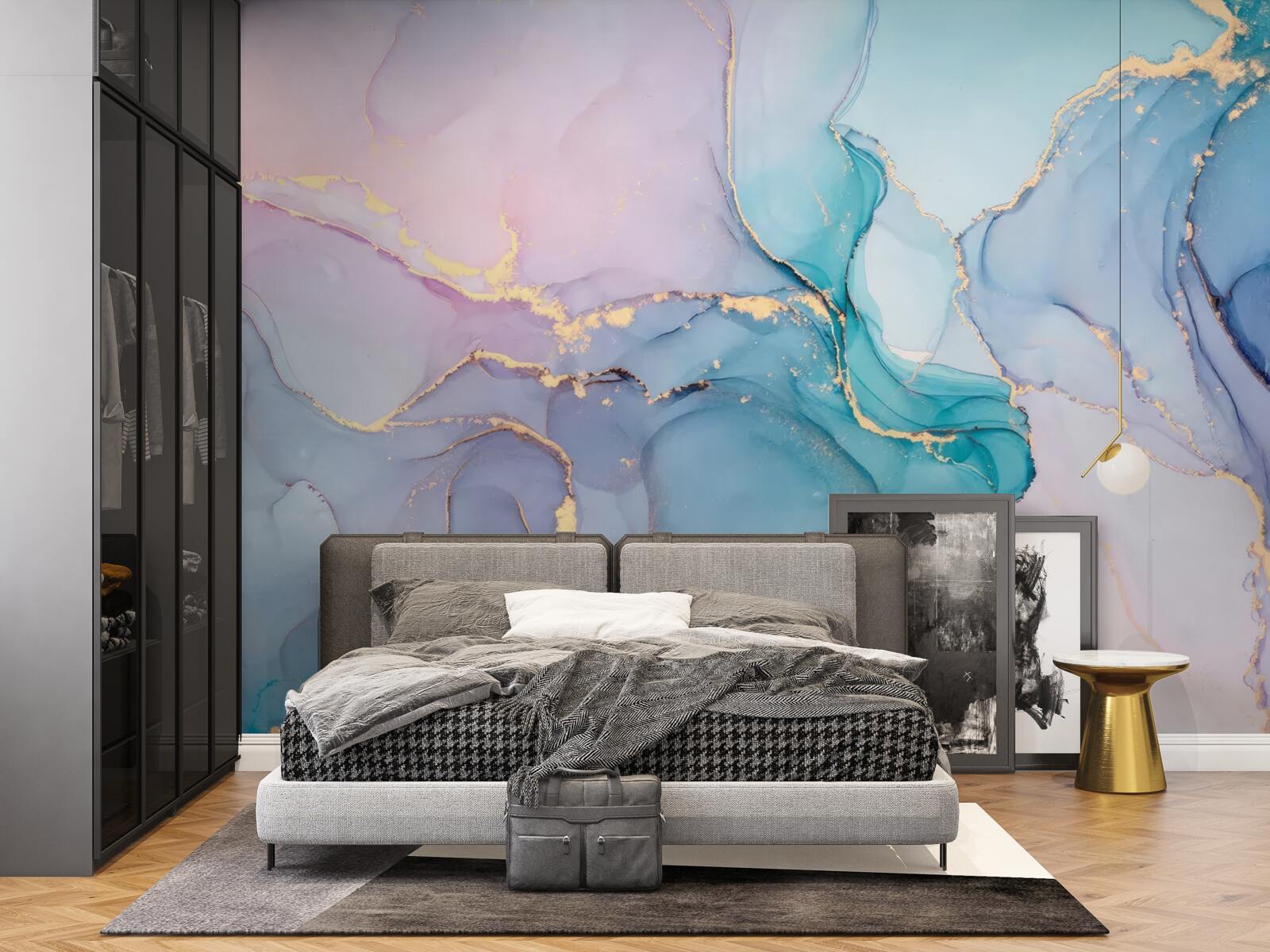 Fotobehang marmeren achtergrond in pastelkleuren